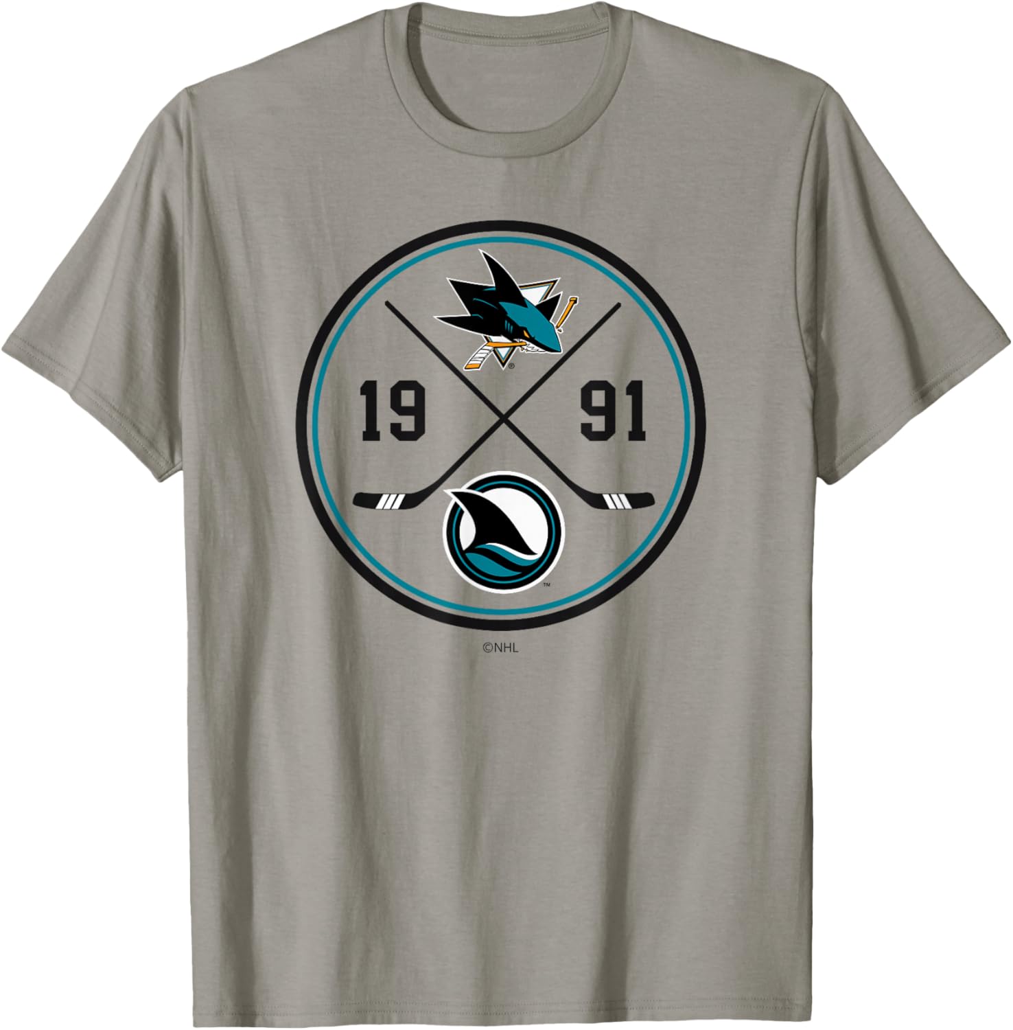 San Jose Sharks Prize Gray Officially Licensed T-Shirt - T-Shirt | Sand