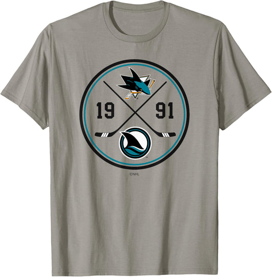 San Jose Sharks Prize Gray Officially Licensed T-Shirt - T-Shirt | Sand