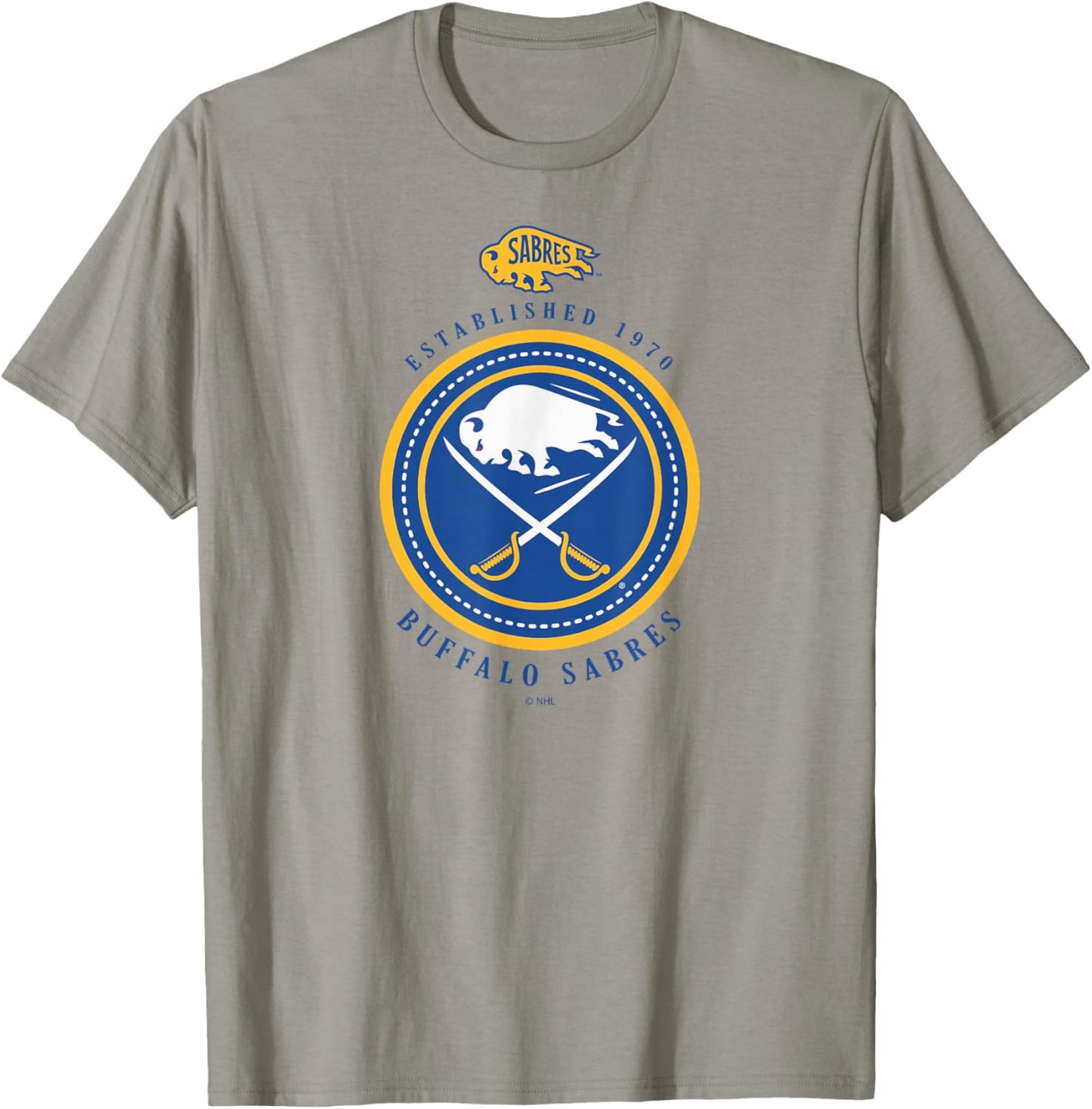 Buffalo Sabres Est 1970 Gray Officially Licensed T-Shirt - T-Shirt | Sand