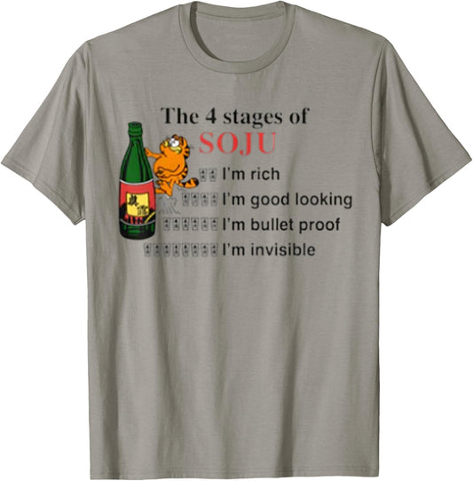 The 4 Stages of Soju, The 4 Stages of Soju T-Shirt - T-Shirt | Sand
