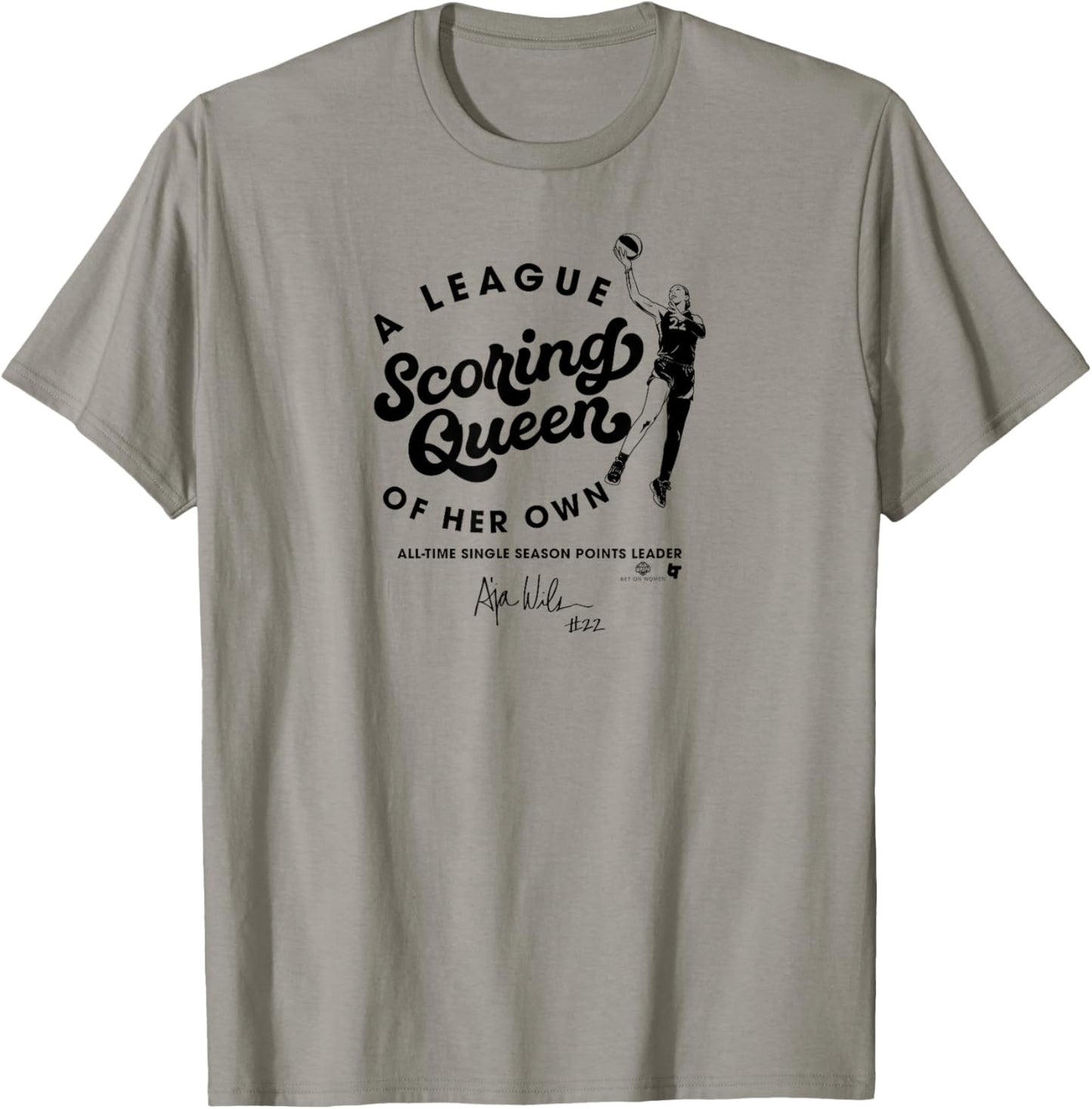 A'ja Wilson - Scoring Queen - Las Vegas Basketball T-Shirt - T-Shirt | Sand