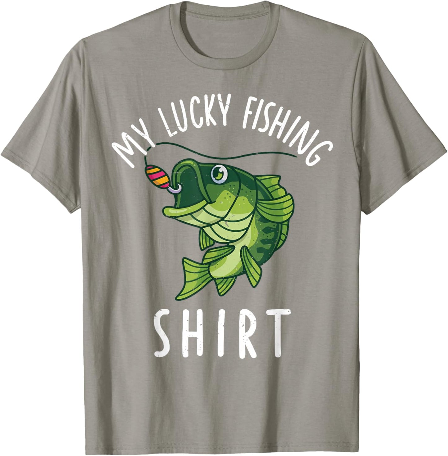 Boys My Lucky Fishing-Shirt Youth Bass Fish Funny Fisherman T-Shirt - T-Shirt | Sand