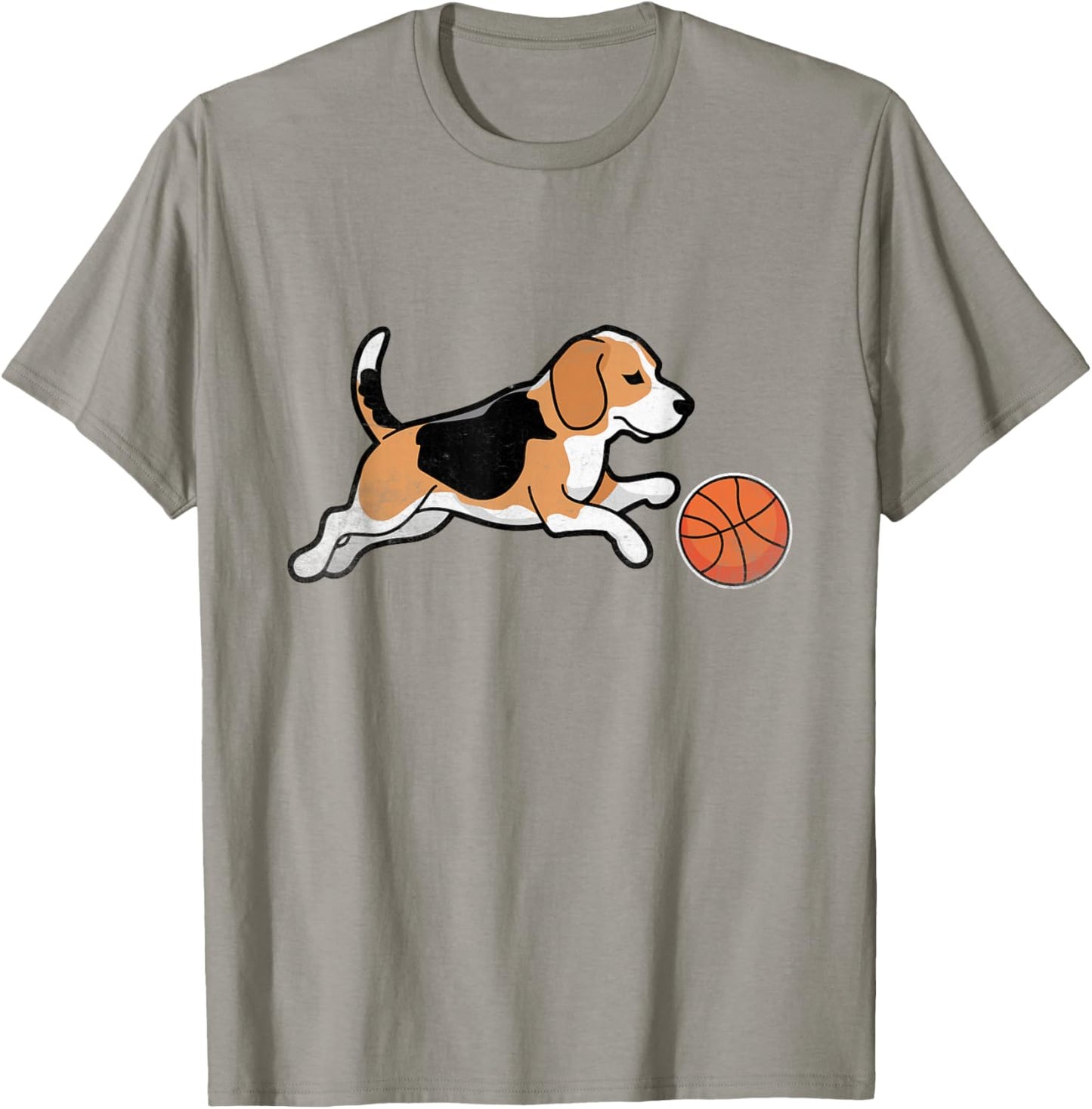 Beagle Playing Basketball Beagles Dog T-Shirt - T-Shirt | Sand