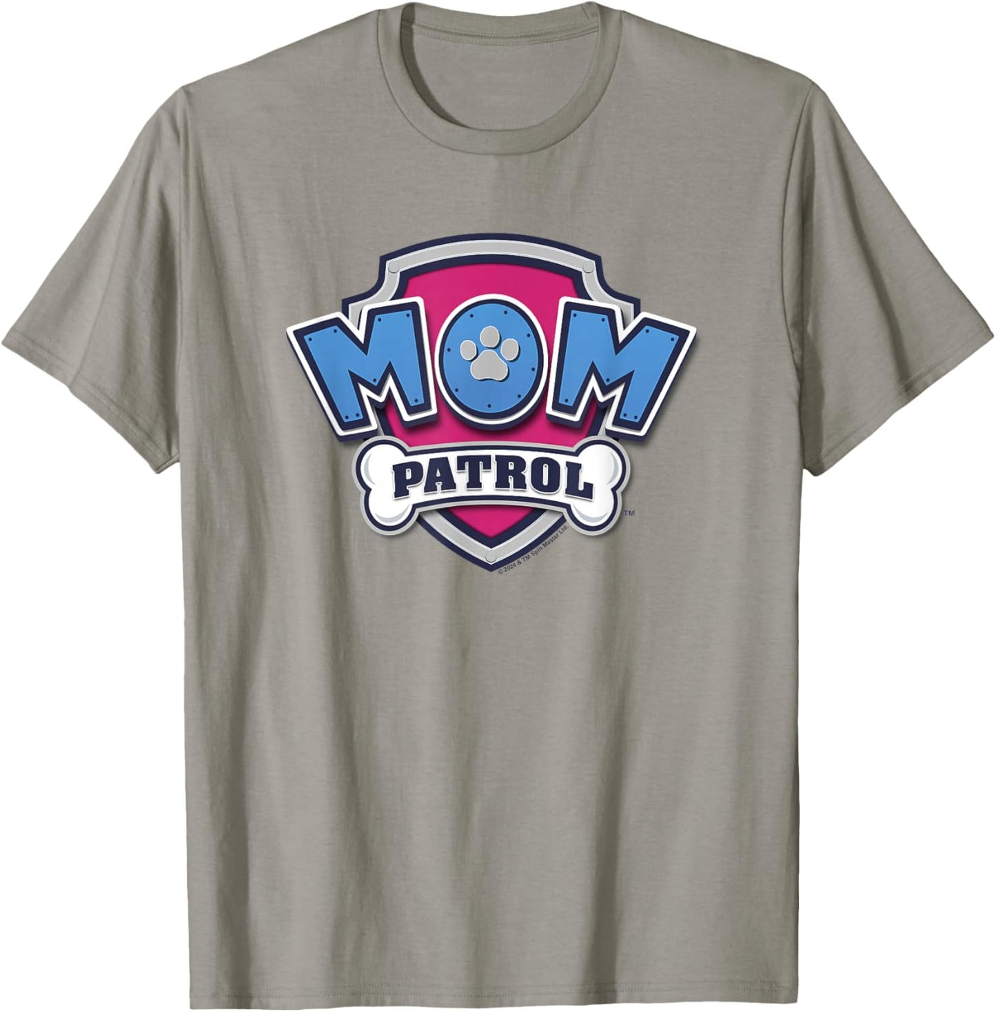 PAW Patrol Mother's Day Mom Patrol Badge T-Shirt - T-Shirt | Sand
