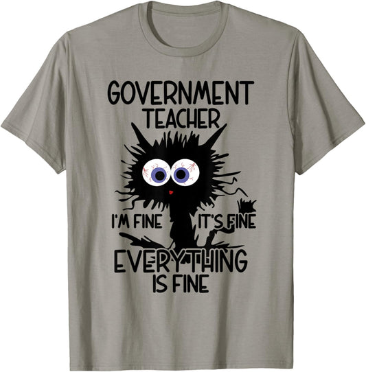 Government Teacher Appreciation Merch T-Shirt - T-Shirt | Sand