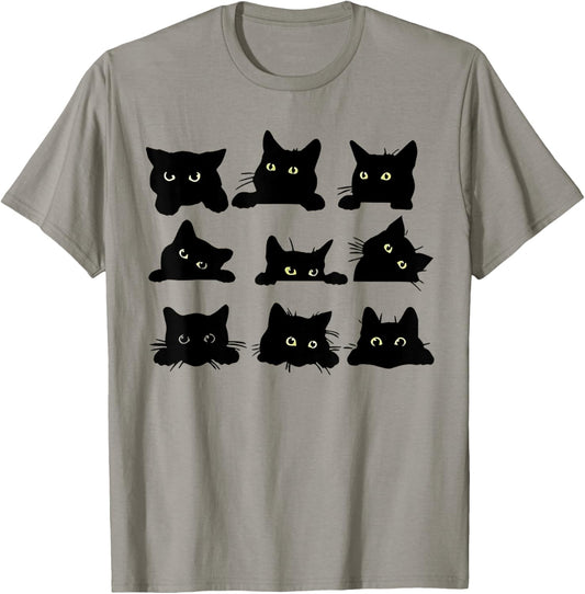 Black Cats Funny Cat Lovers Kitty Halloween Cat Mom Cat Mama Women Kids T-Shirt - T-Shirt | Sand