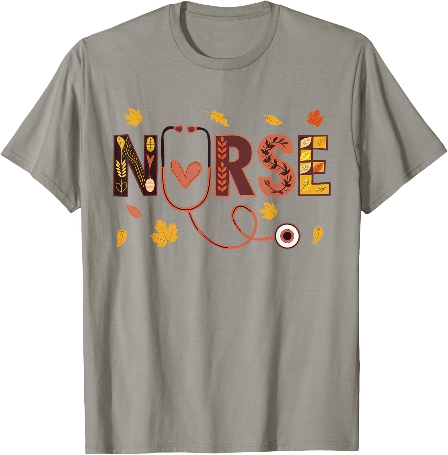 Turkey Nurse Thanksgiving Fall Scrub Nursing RN ICU ER Nicu T-Shirt - T-Shirt | Sand