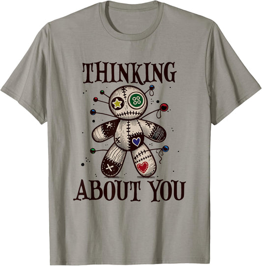 Thinking about you, Voodoo Doll T-Shirt - T-Shirt | Sand