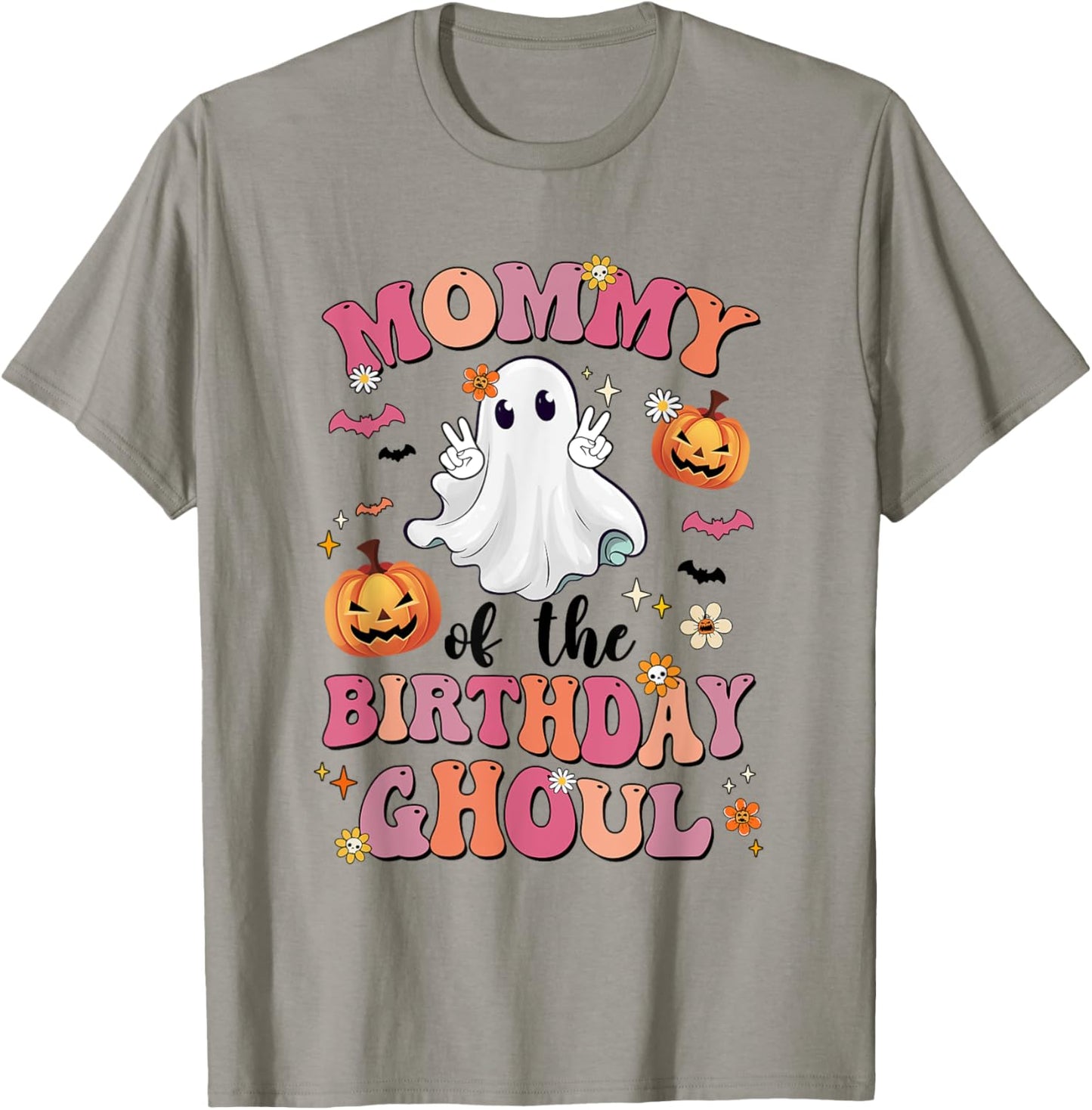 Mommy Of The Birthday Ghoul Halloween Bday Boys Girls Ghost T-Shirt - T-Shirt | Sand
