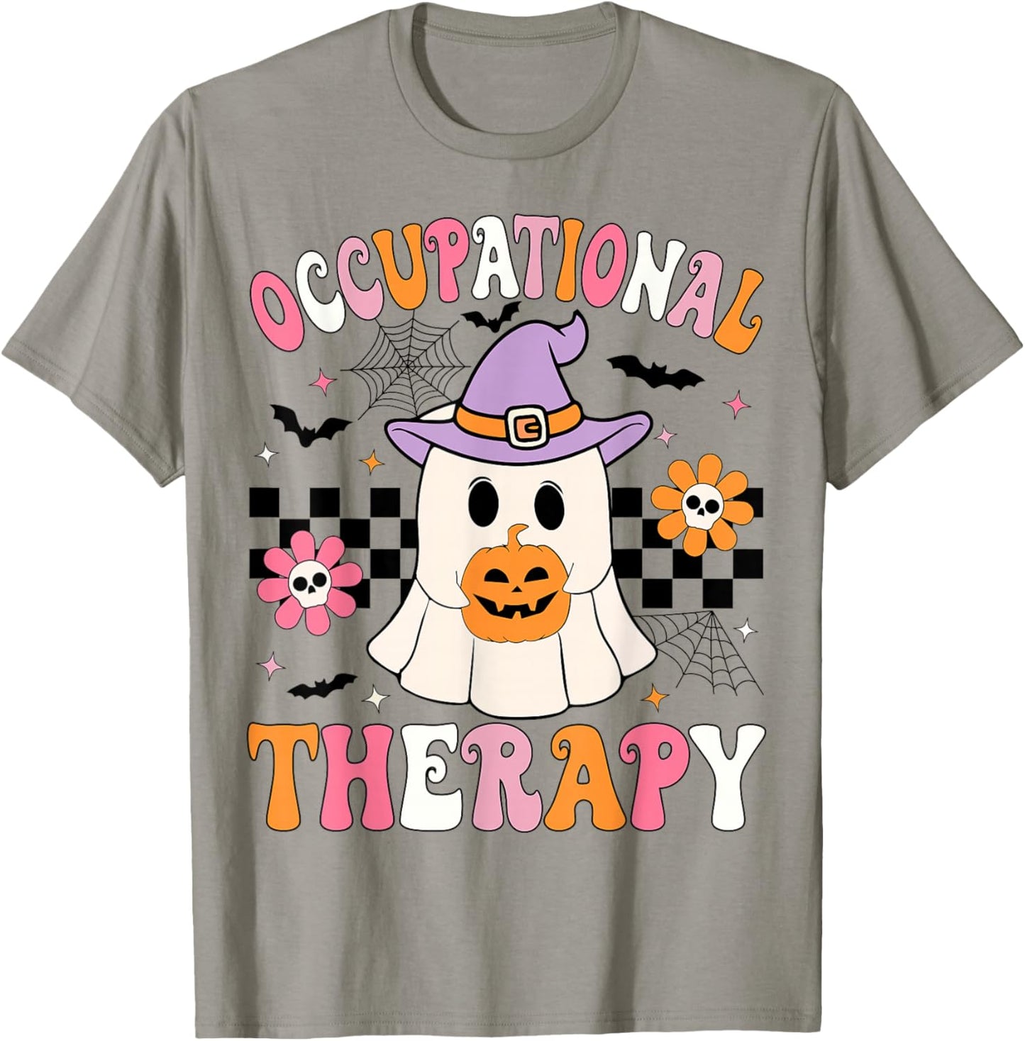 Groovy OT Halloween Occupational Therapy Halloween OT Ghost T-Shirt - T-Shirt | Sand
