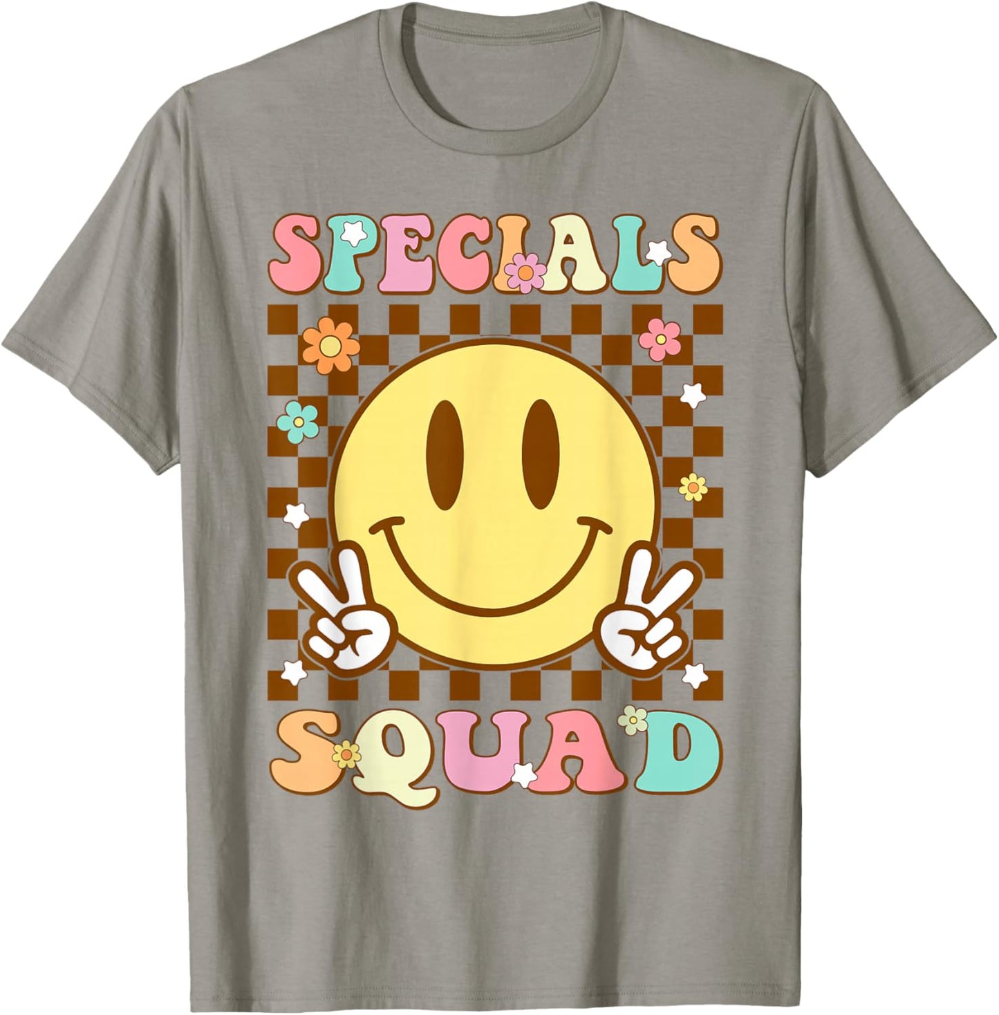 Specials Squad Smile Face Special Education Teachers T-Shirt - T-Shirt | Sand