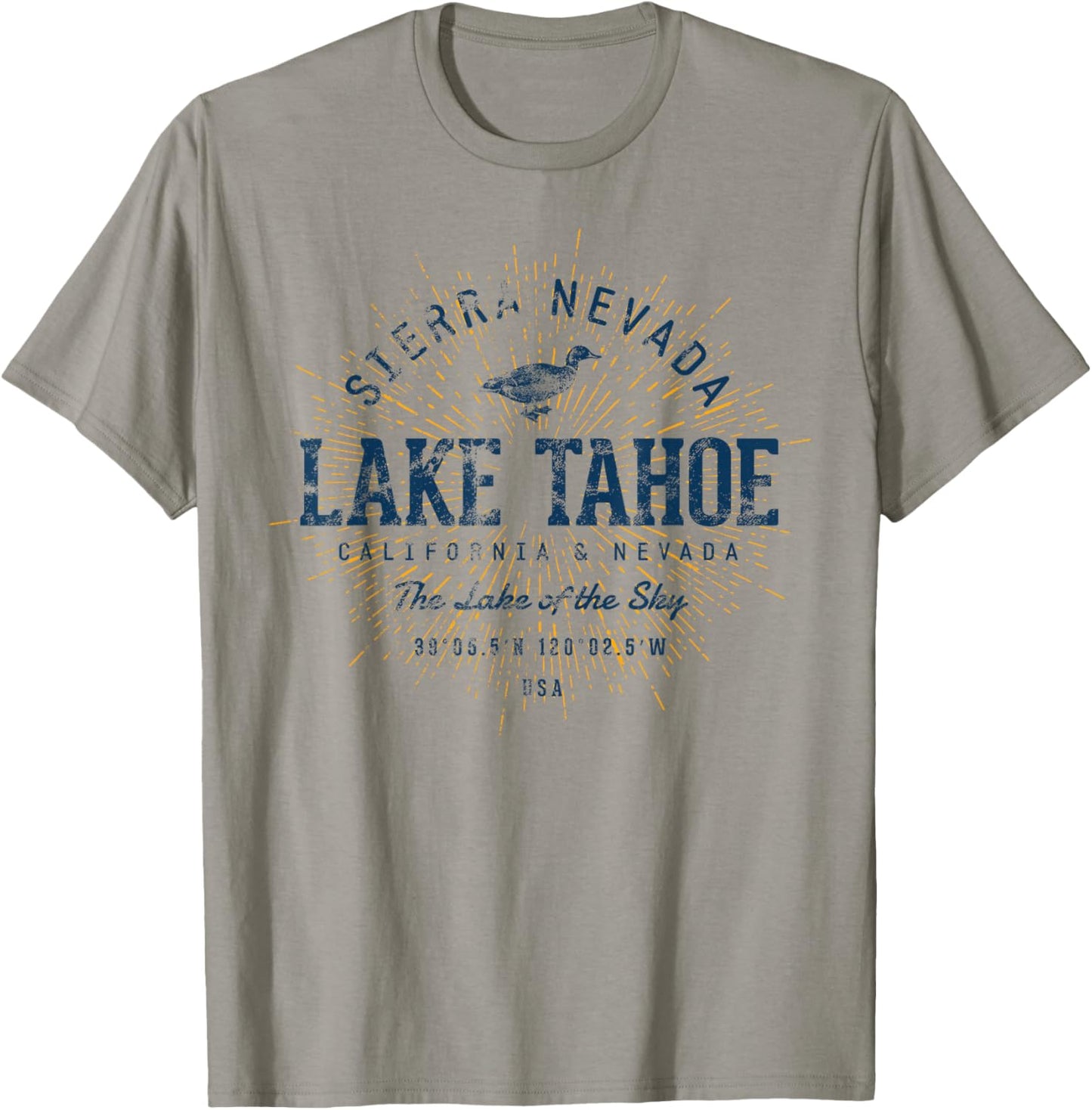 Retro Style Vintage Lake Tahoe T-Shirt - T-Shirt | Sand