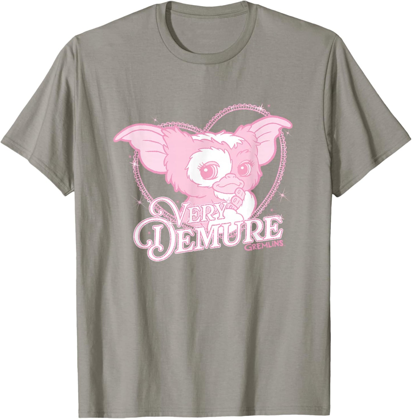 Gremlins Very Demure Cute Retro Heart Shape Big Chest Logo T-Shirt - T-Shirt | Sand