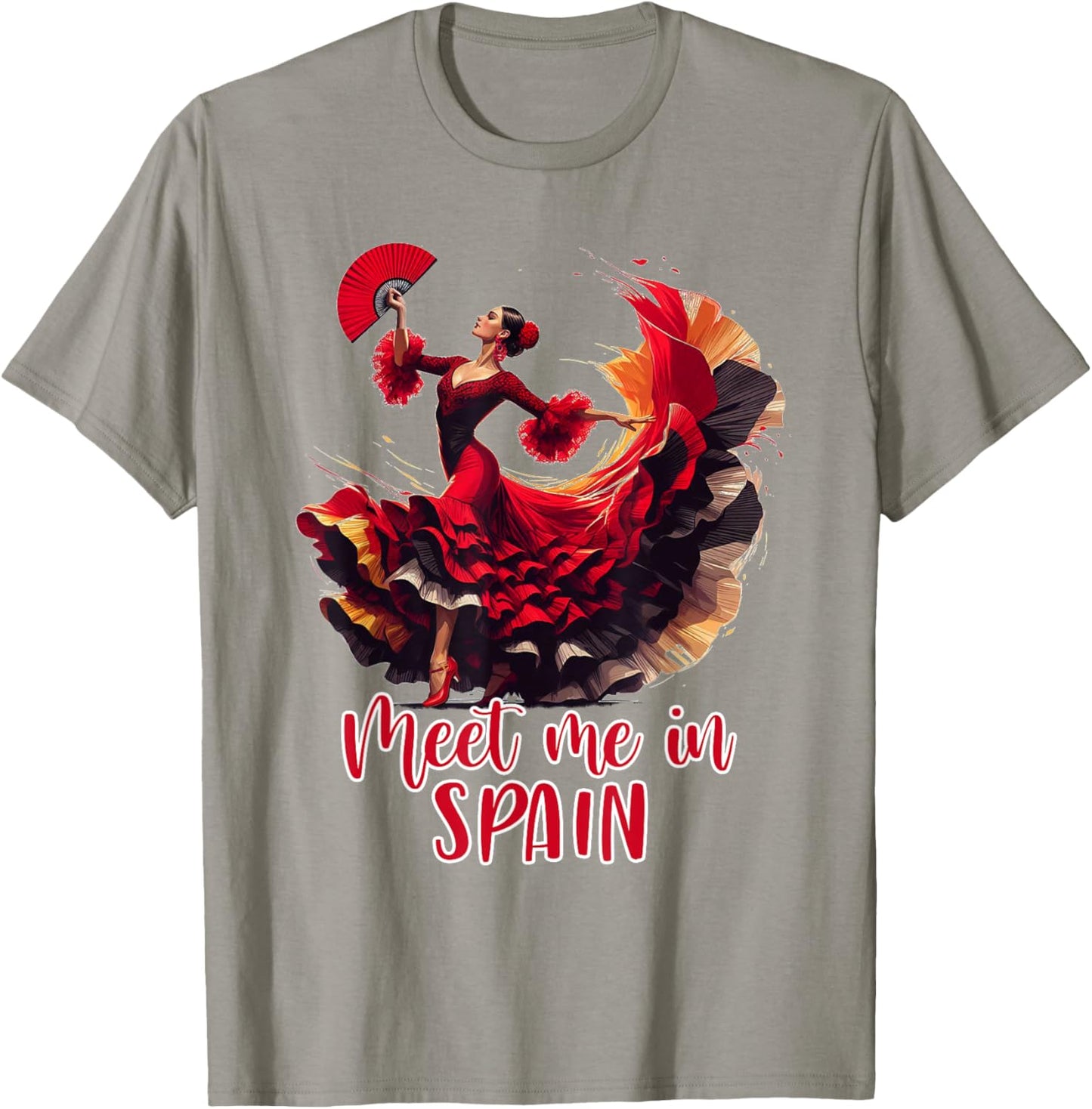 Flamenco Queen Spanish Dancing Lover Meet Me In Spain T-Shirt - T-Shirt | Sand