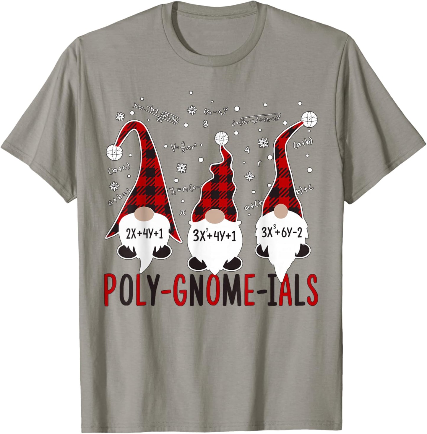Fun Polynomial Calculus Algebra Poly-Gnome-ials Math Teacher T-Shirt - T-Shirt | Sand