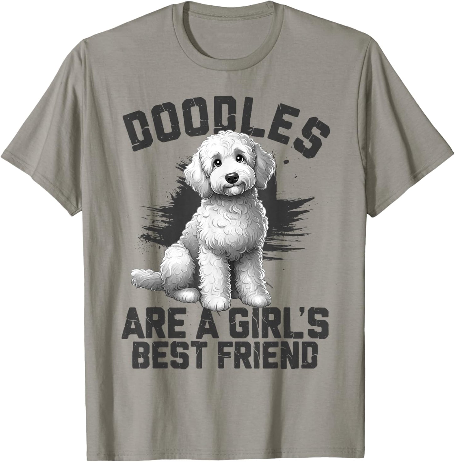 Doodles are A Girl's Best Friend Golden Labradoodle Doodle T-Shirt - T-Shirt | Sand