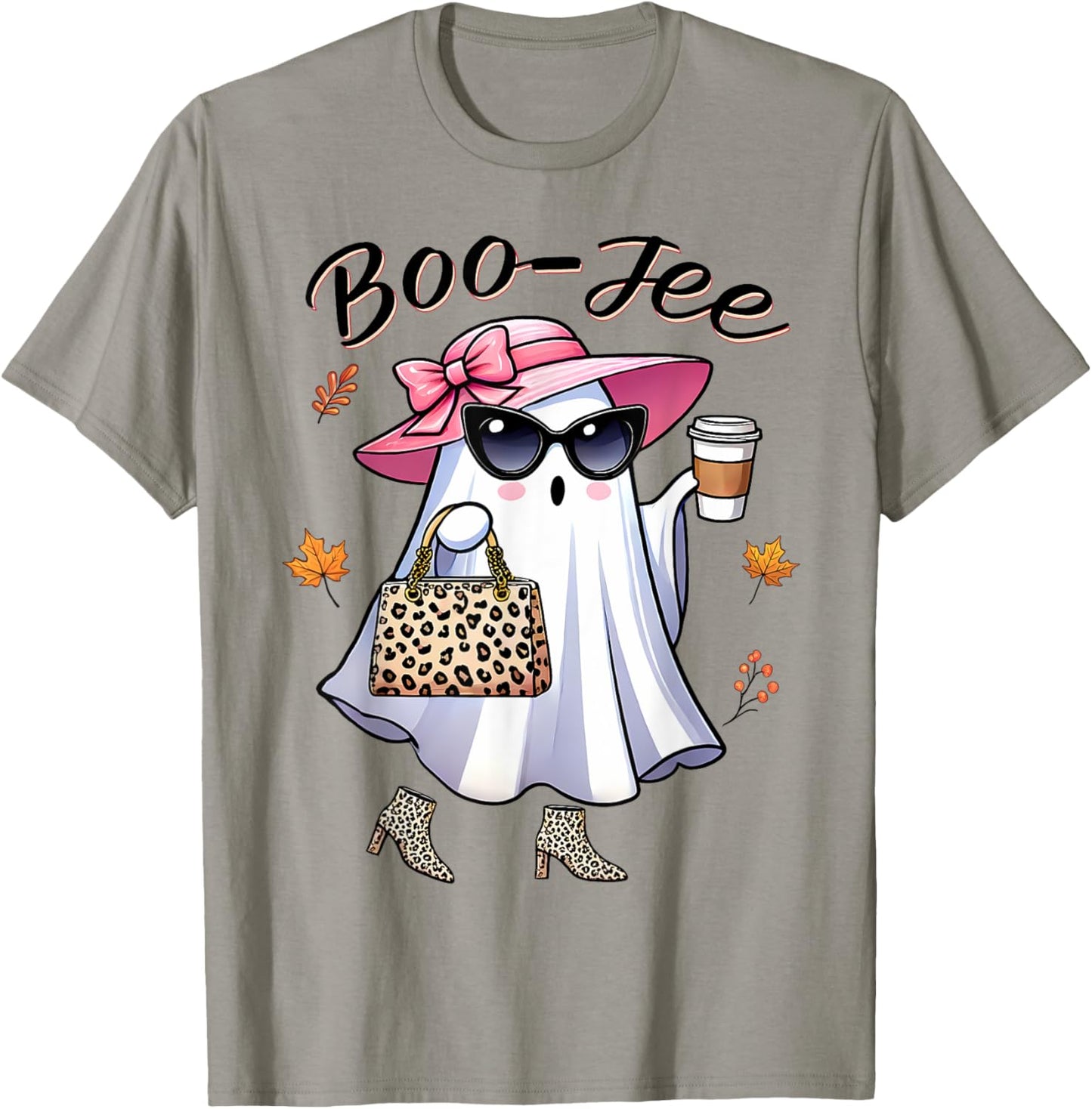 Cute Funny Boo-Jee Ghost Halloween Boujee Women Girls T-Shirt - T-Shirt | Sand