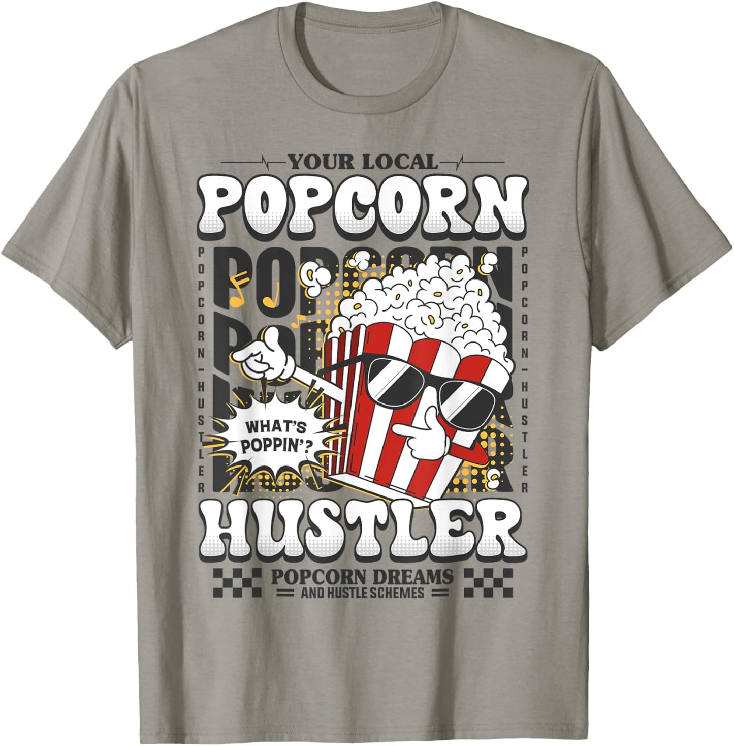 Popcorn Men Popcorn Seller Boys Girls Costume Kids T-Shirt - T-Shirt | Sand