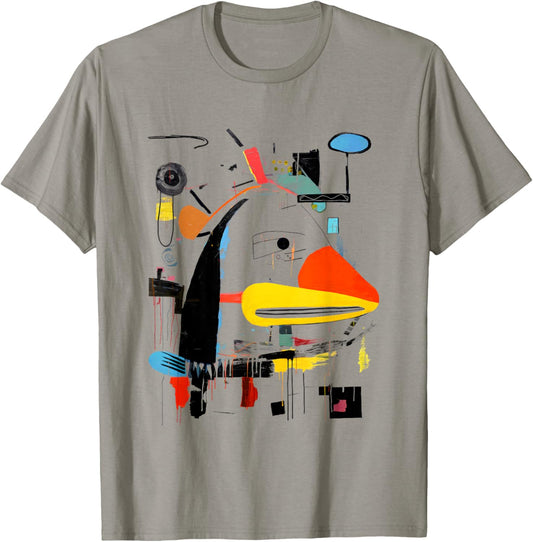 Abstract Modern Art Vibrant Colors Expression T-Shirt - T-Shirt | Sand