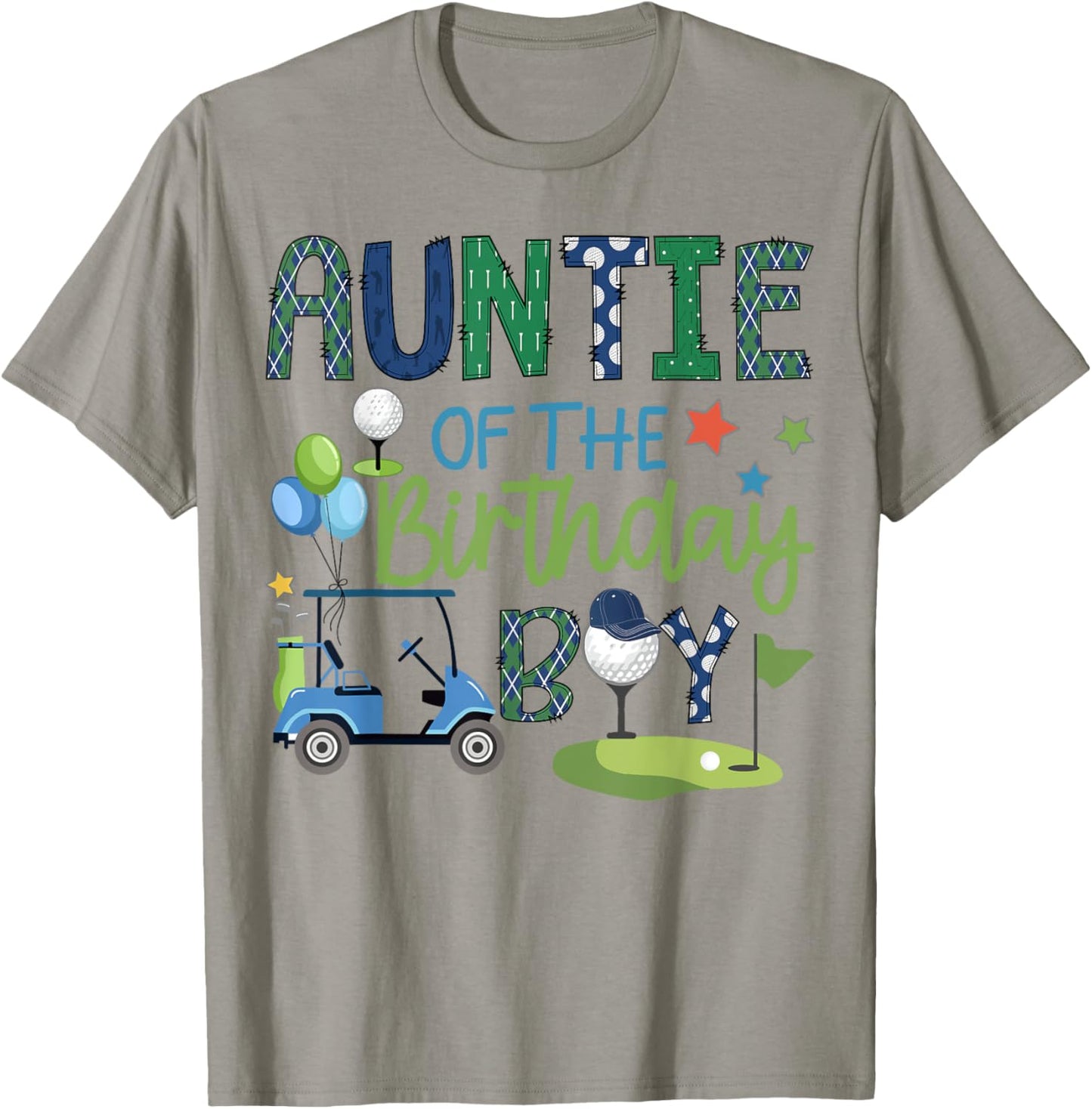 Auntie Of The Birthday Boy Hole in One Golf Sport T-Shirt - T-Shirt | Sand