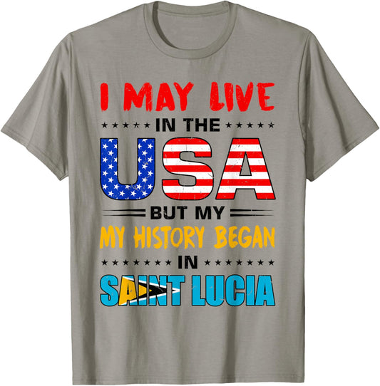 Saint Lucian Roots Lucian Pride Design for St Lucian T-Shirt - T-Shirt | Sand