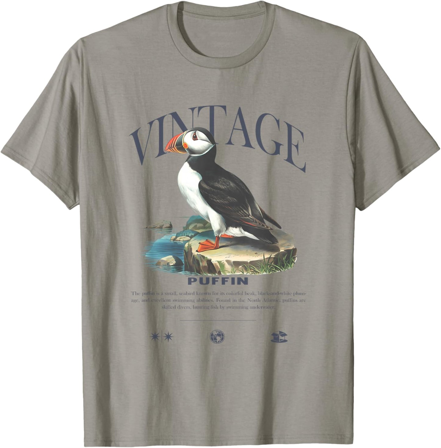 Puffin Vintage T-Shirt - T-Shirt | Sand