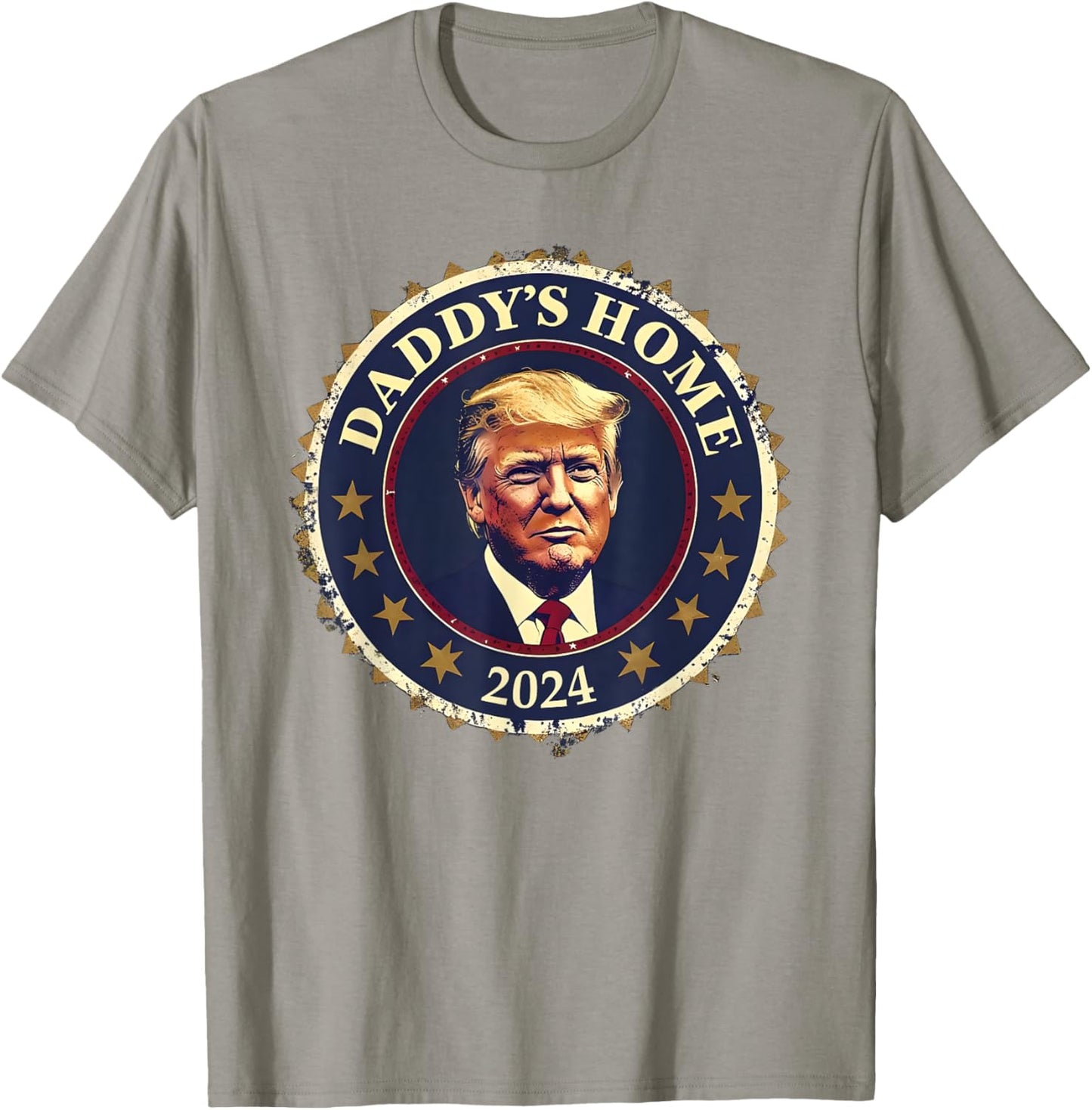 Funny DADDY'S HOME 2024 Trump Took America Is Back Christmas T-Shirt - T-Shirt | Sand