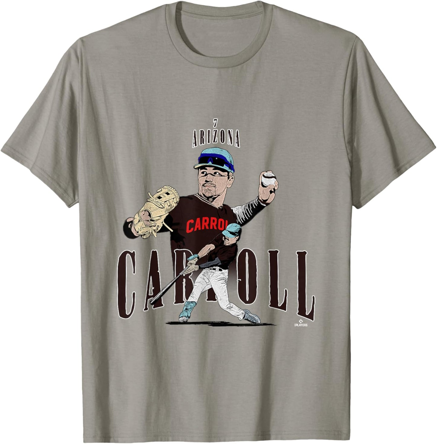 Corbin Carroll | Arizona Baseball Players | MLBCCL3002 T-Shirt - T-Shirt | Sand