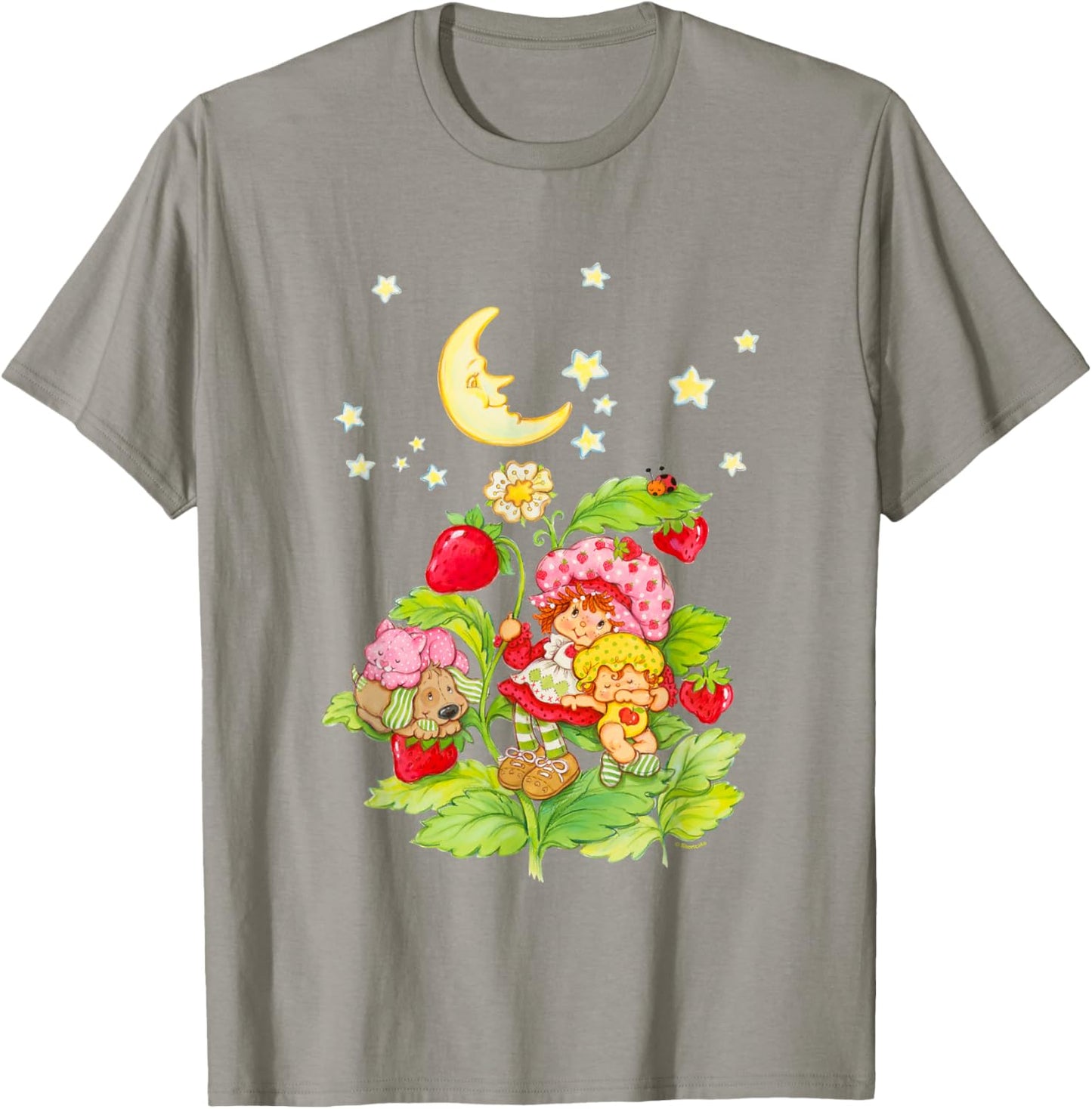 Strawberry Shortcake Cute Strawberry Garden Group Shot Logo T-Shirt - T-Shirt | Sand