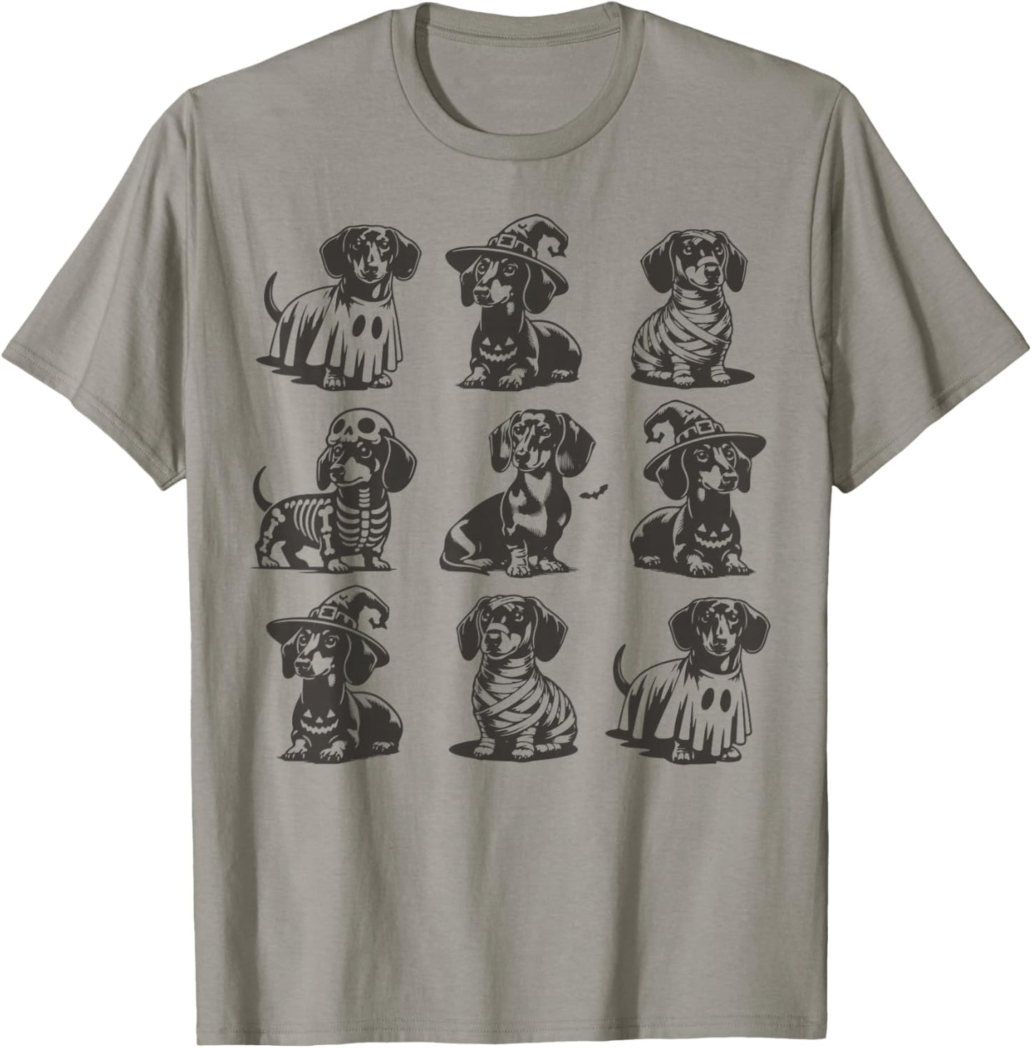 Dachshund Halloween Spooky Dog Wiener T-Shirt - T-Shirt | Sand