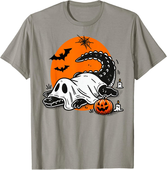 Funny Crocodile Ghost Costume Spooky Halloween Alligator T-Shirt - T-Shirt | Sand