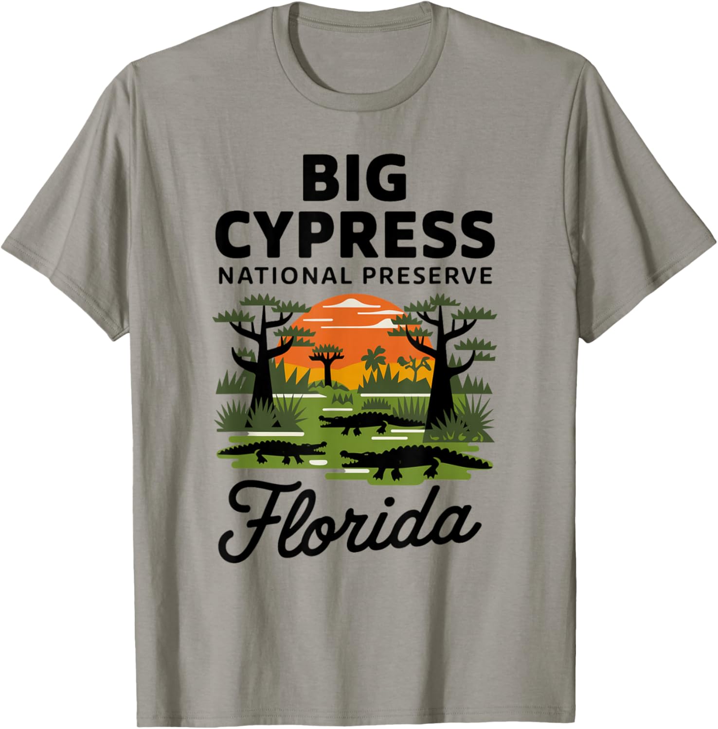 Vintage Nature Big Cypress National Park Florida T-Shirt - T-Shirt | Sand