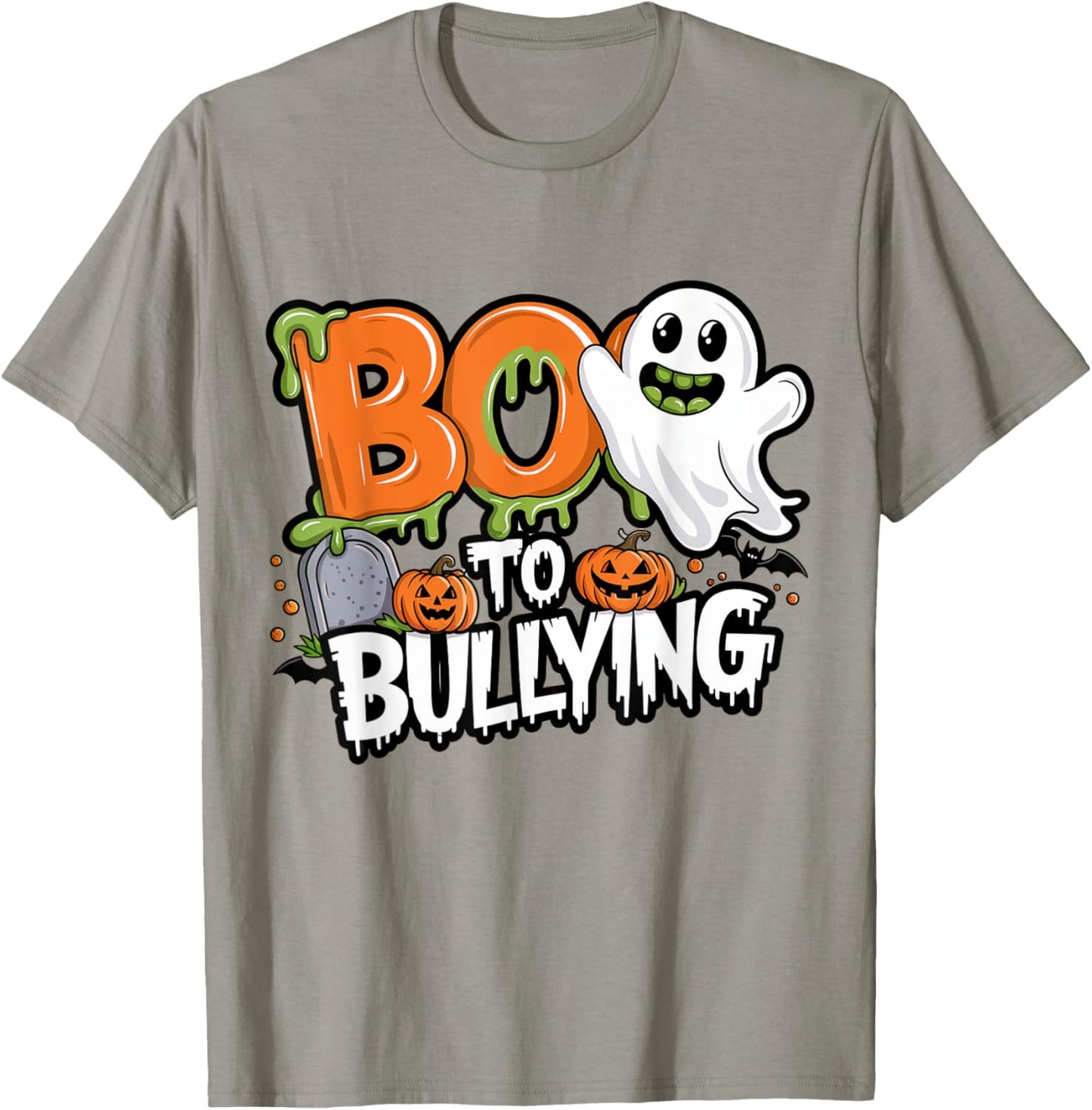 Boo Anti Bullying Funny Halloween Orange Unity Day Boys T-Shirt - T-Shirt | Sand