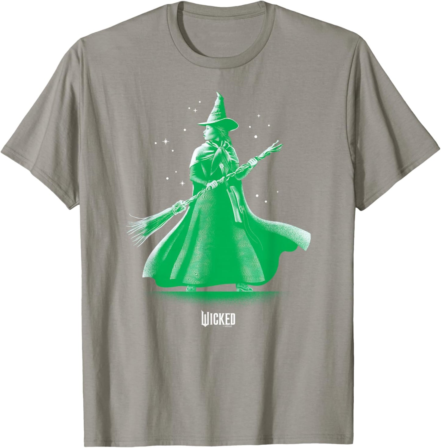 Wicked -Adults Classic Fit Green Elphaba Pose Tonal T-Shirt - T-Shirt | Sand