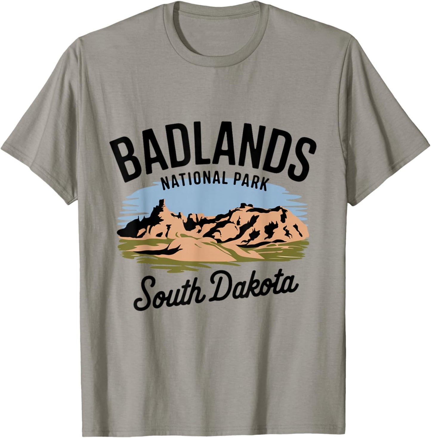 Hiking Camping Scenic South Dakota Badlands National Park T-Shirt - T-Shirt | Sand