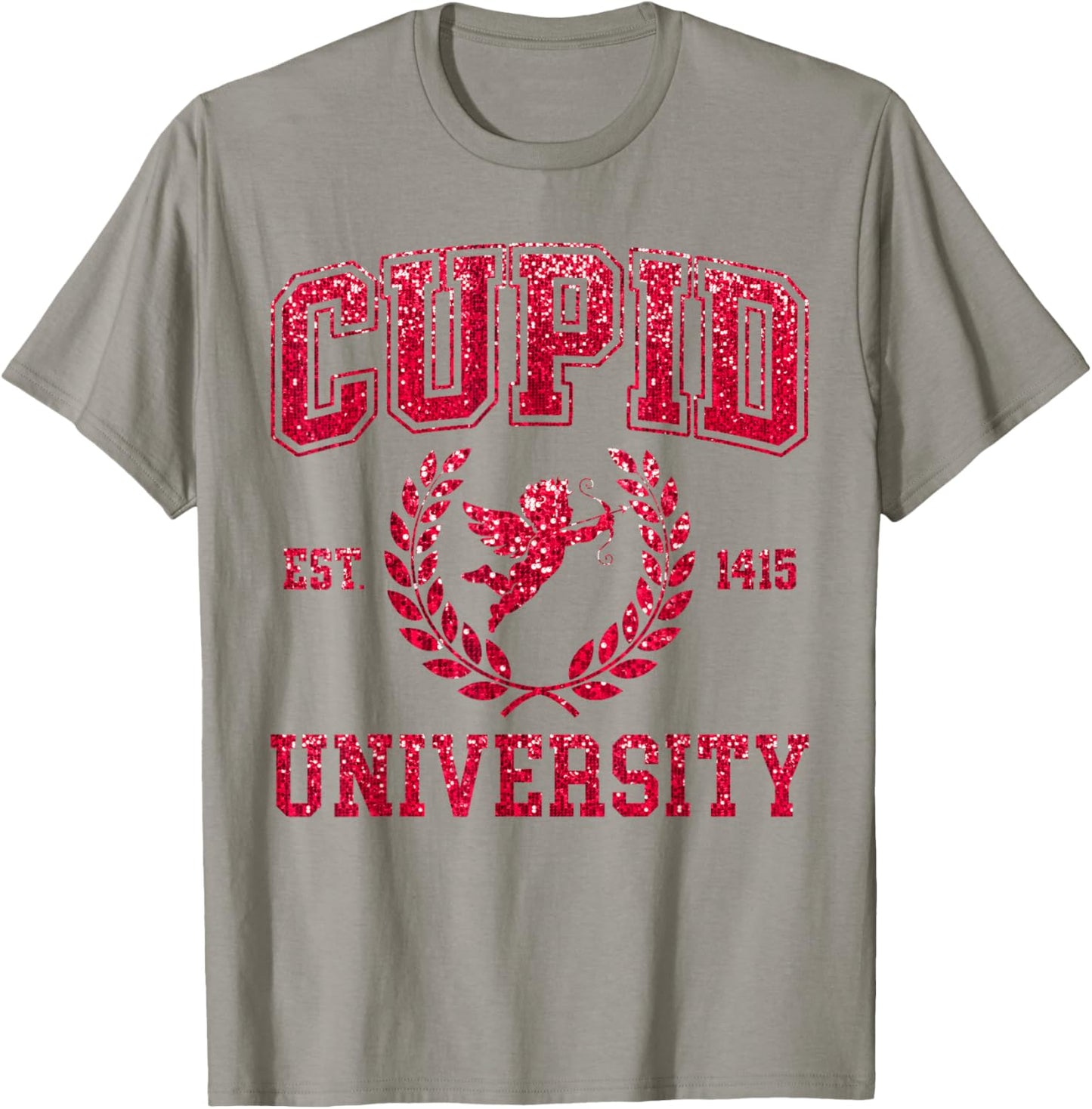 Cupid University Funny Valentine's Day Cute Women Girls T-Shirt - T-Shirt | Sand