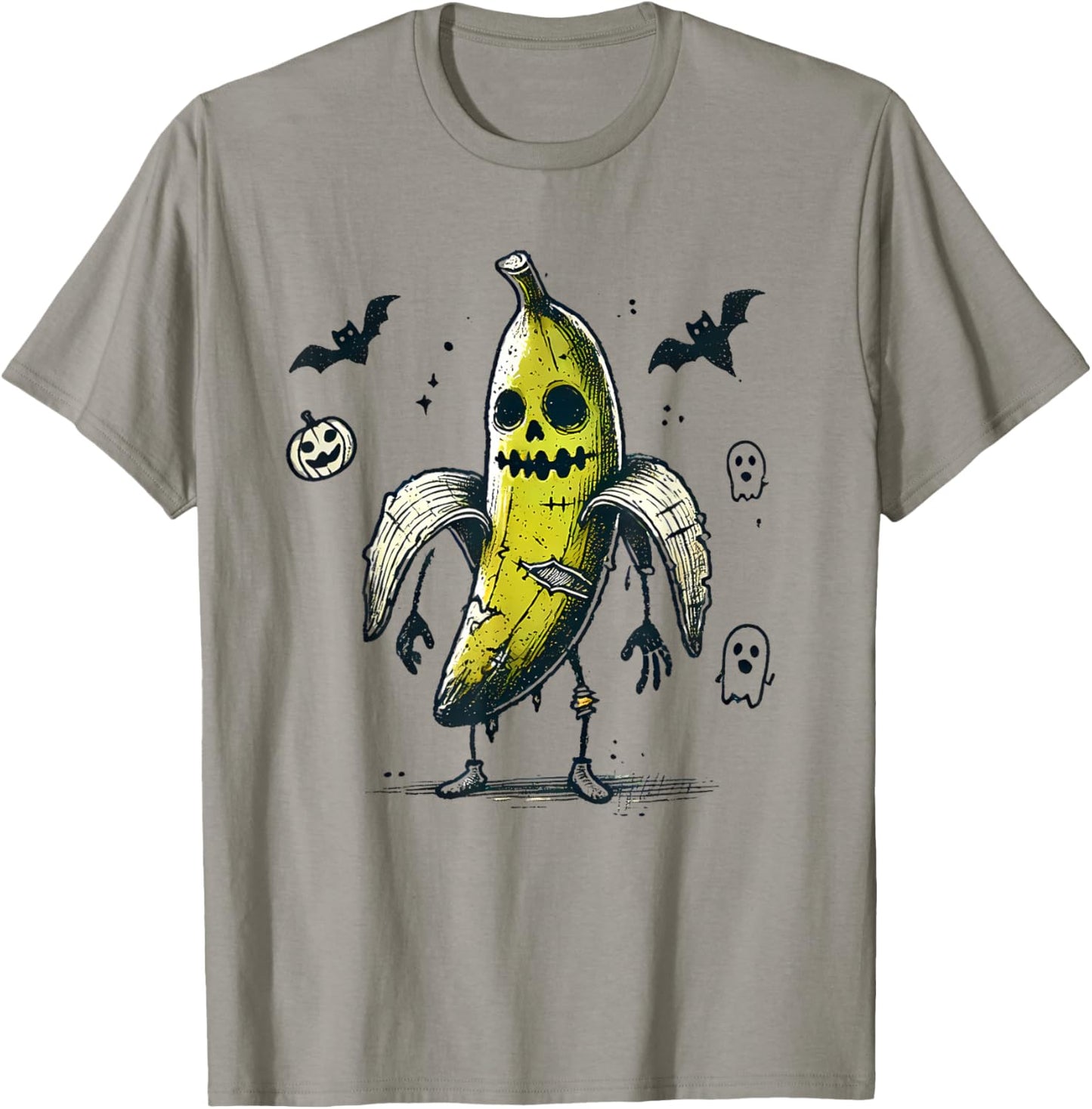 Halloween Banana Zombie Costume BanZomb Funny Halloween 2024 T-Shirt - T-Shirt | Sand