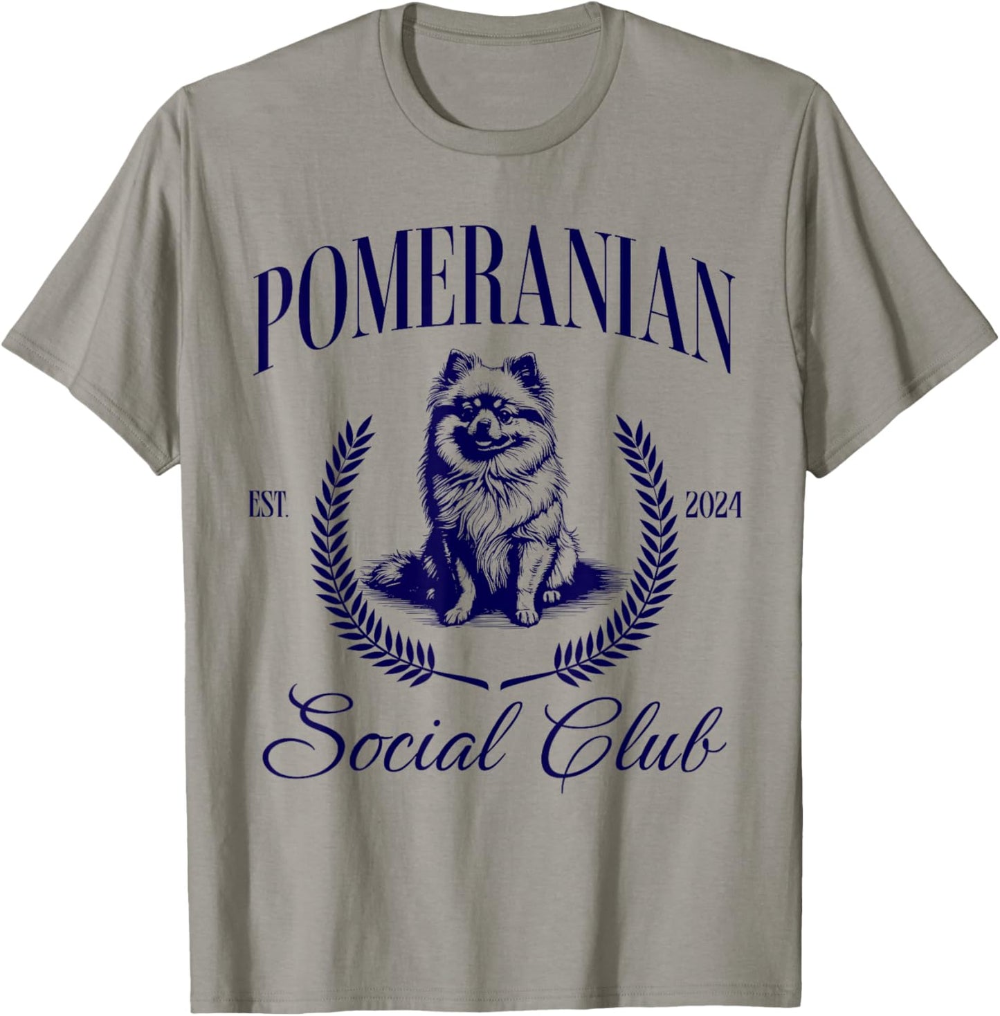 Pomeranian Social Club Women Dog Mom T-Shirt - T-Shirt | Sand