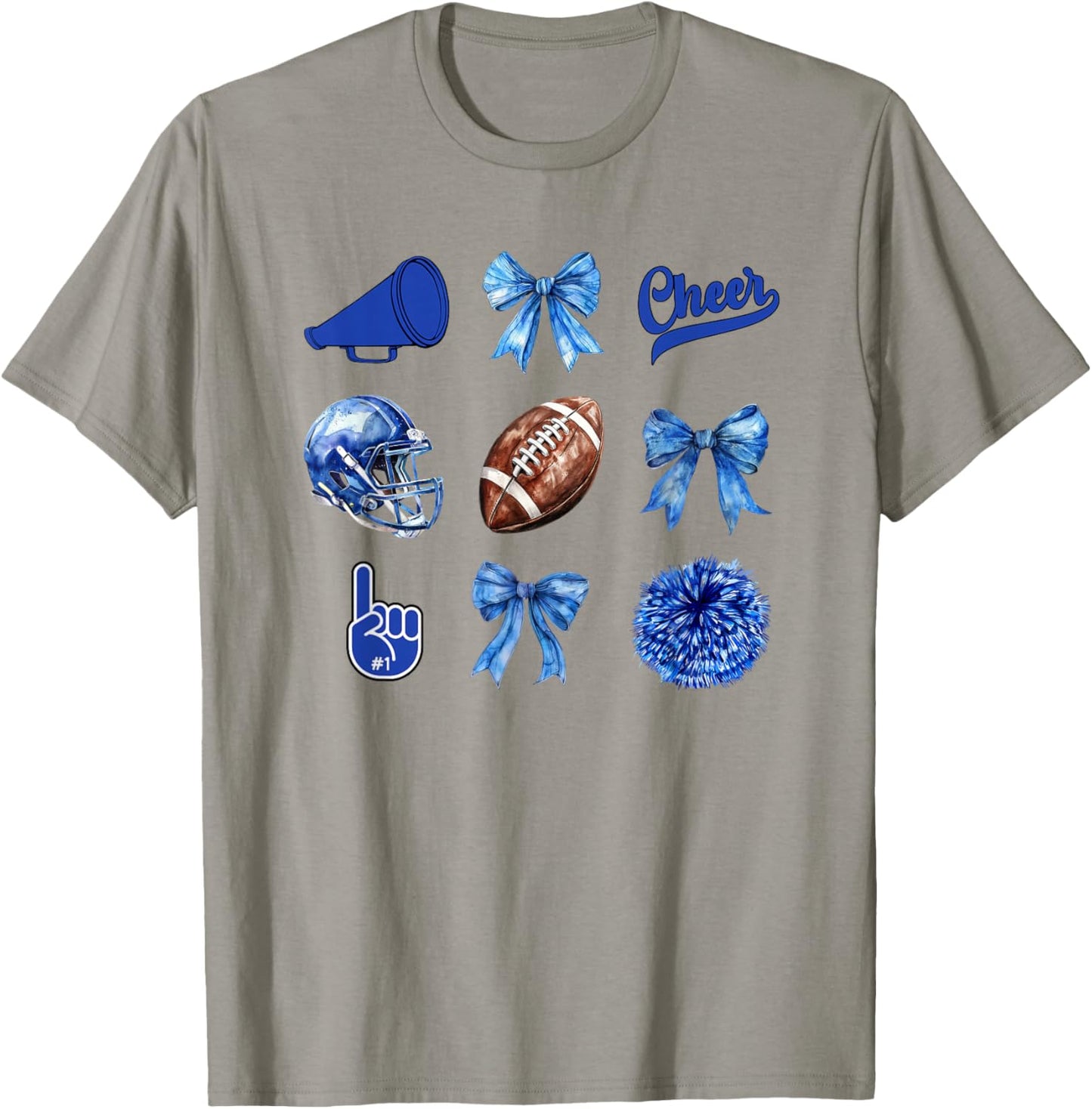 Football Coquette Bow Football Mom Game Day Women Girls Kids T-Shirt - T-Shirt | Sand