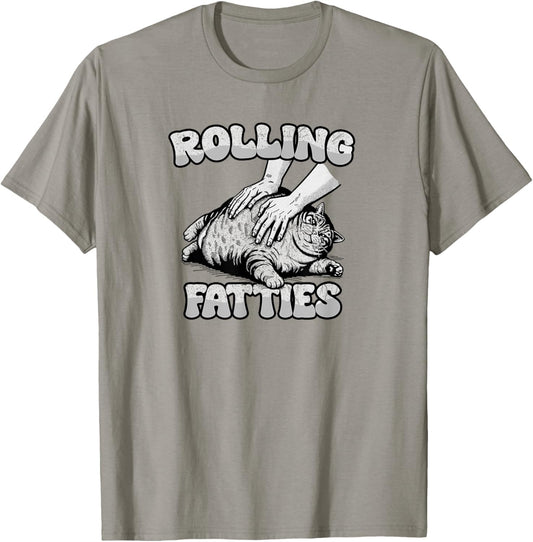 Rolling Fatties, Fat Cat T-Shirt - T-Shirt | Sand