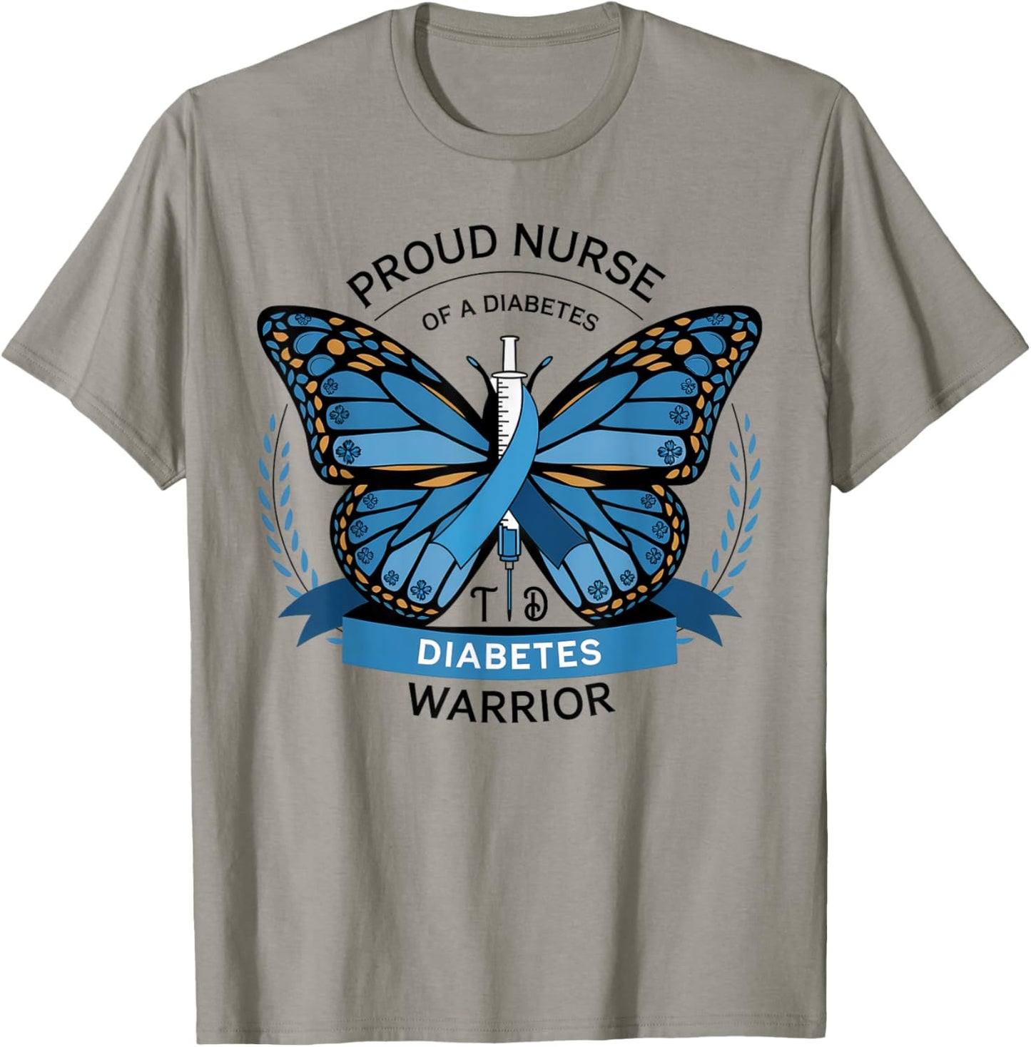 Proud Nurse Diabetes Warrior T1D Awareness T-Shirt - T-Shirt | Sand