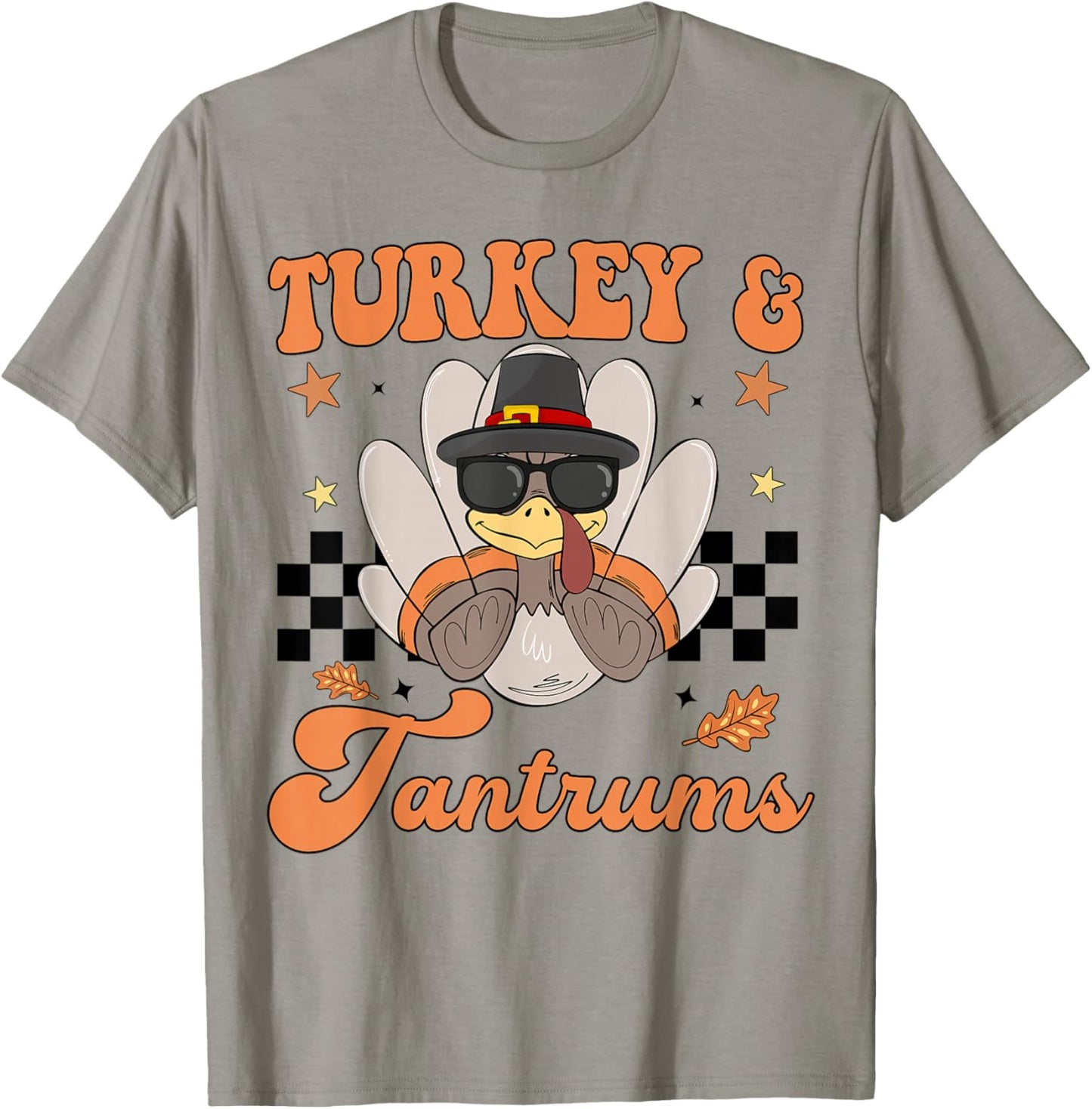 Boy Toddler Thanksgiving Trot Turkey Tantrum Outfit Costume T-Shirt - T-Shirt | Sand