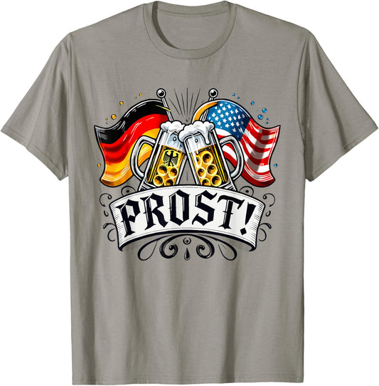 Oktoberfest Prost Bavarian Festival Munich Beer Men Women T-Shirt - T-Shirt | Sand