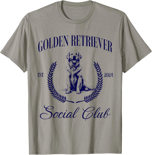 Golden Retriever Social Club Women Dog Mom T-Shirt - T-Shirt | Sand