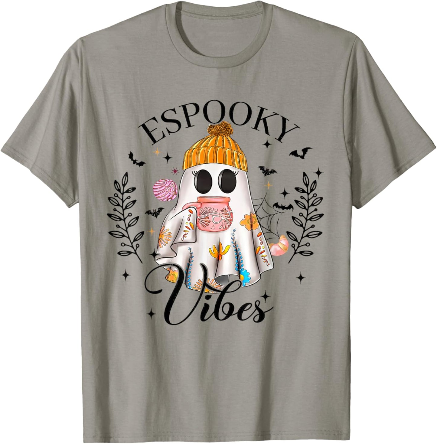 Mexican Ghost, Espooky Vibes, Espooky Season, Spooky Conchas T-Shirt - T-Shirt | Sand