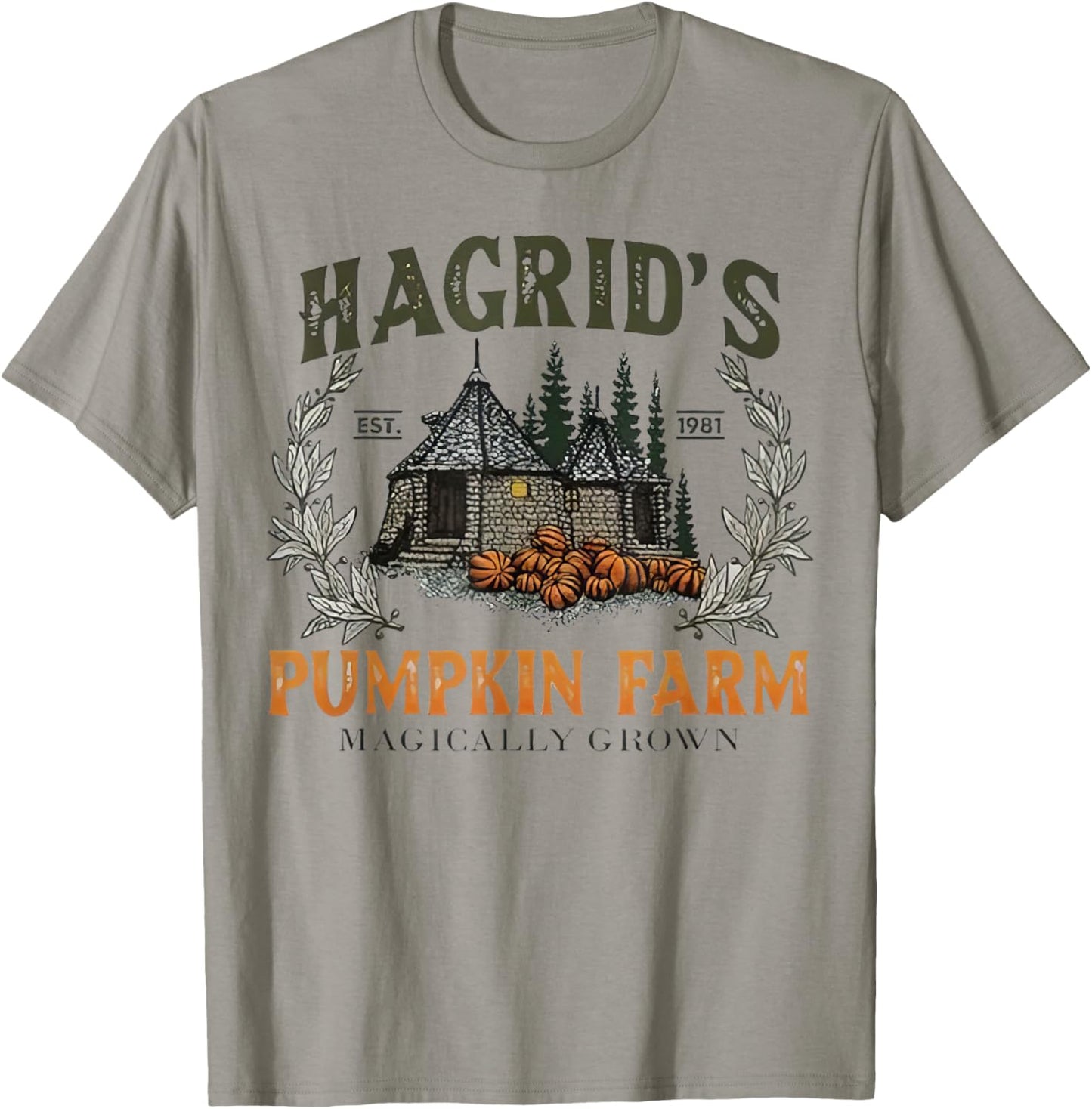 Retro Fall Hagrid's Pumpkin Farm Patch Autumn Pumpkin Garden T-Shirt - T-Shirt | Sand