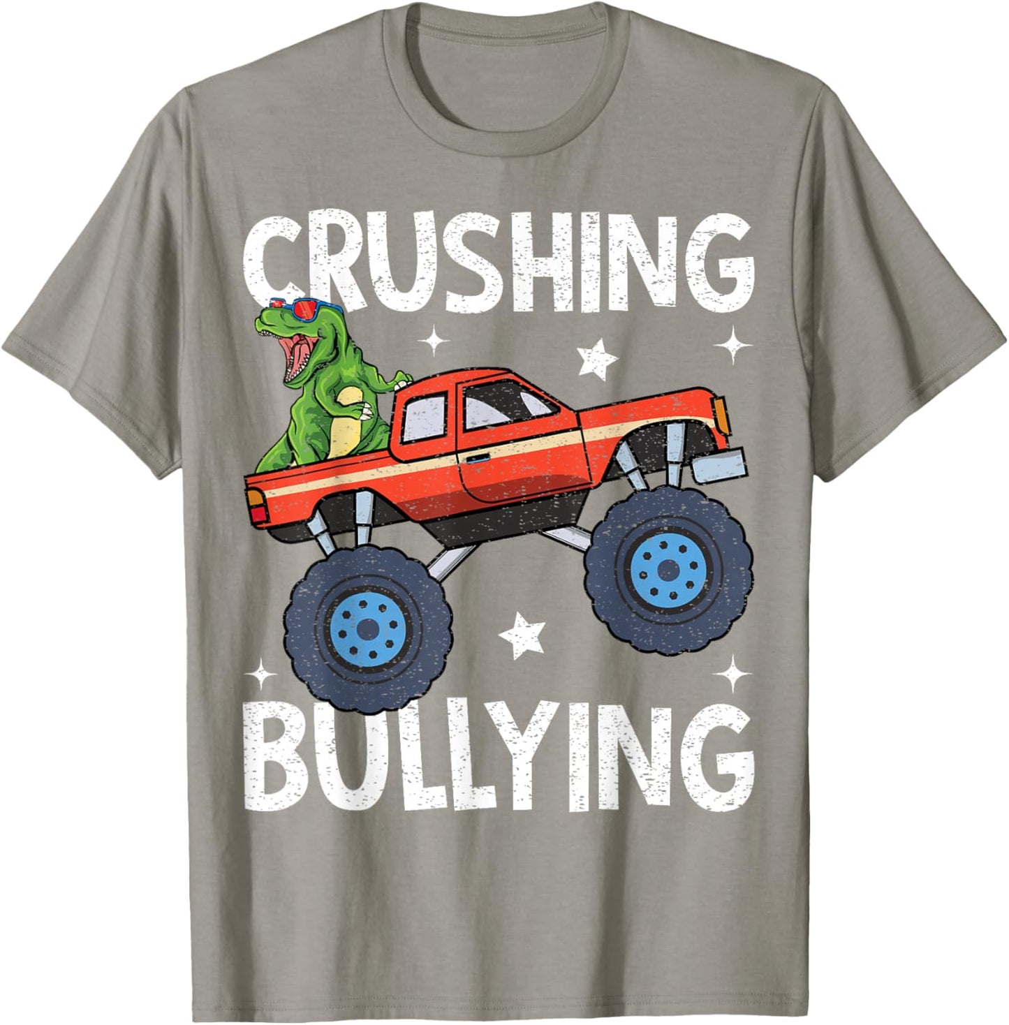 Crushing Bullying Monster Truck Kids Unity Day Orange T-Shirt - T-Shirt | Sand
