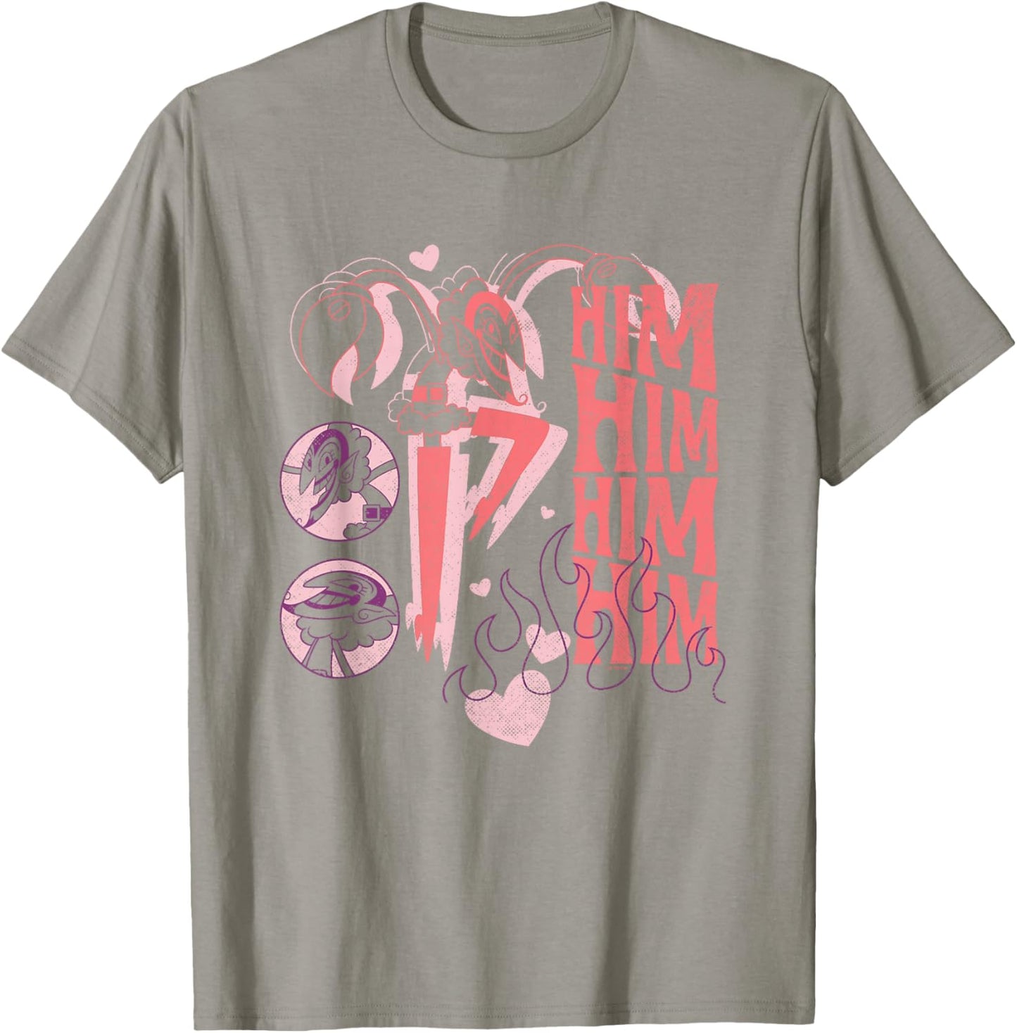 The Powerpuff Girls Iconic Him Him Him Him Vintage Poster T-Shirt - T-Shirt | Sand
