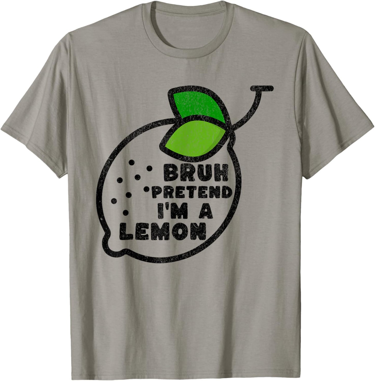 Pretend I'm a Lemon BRUH Retro Funny Fruit Costume Halloween T-Shirt - T-Shirt | Sand