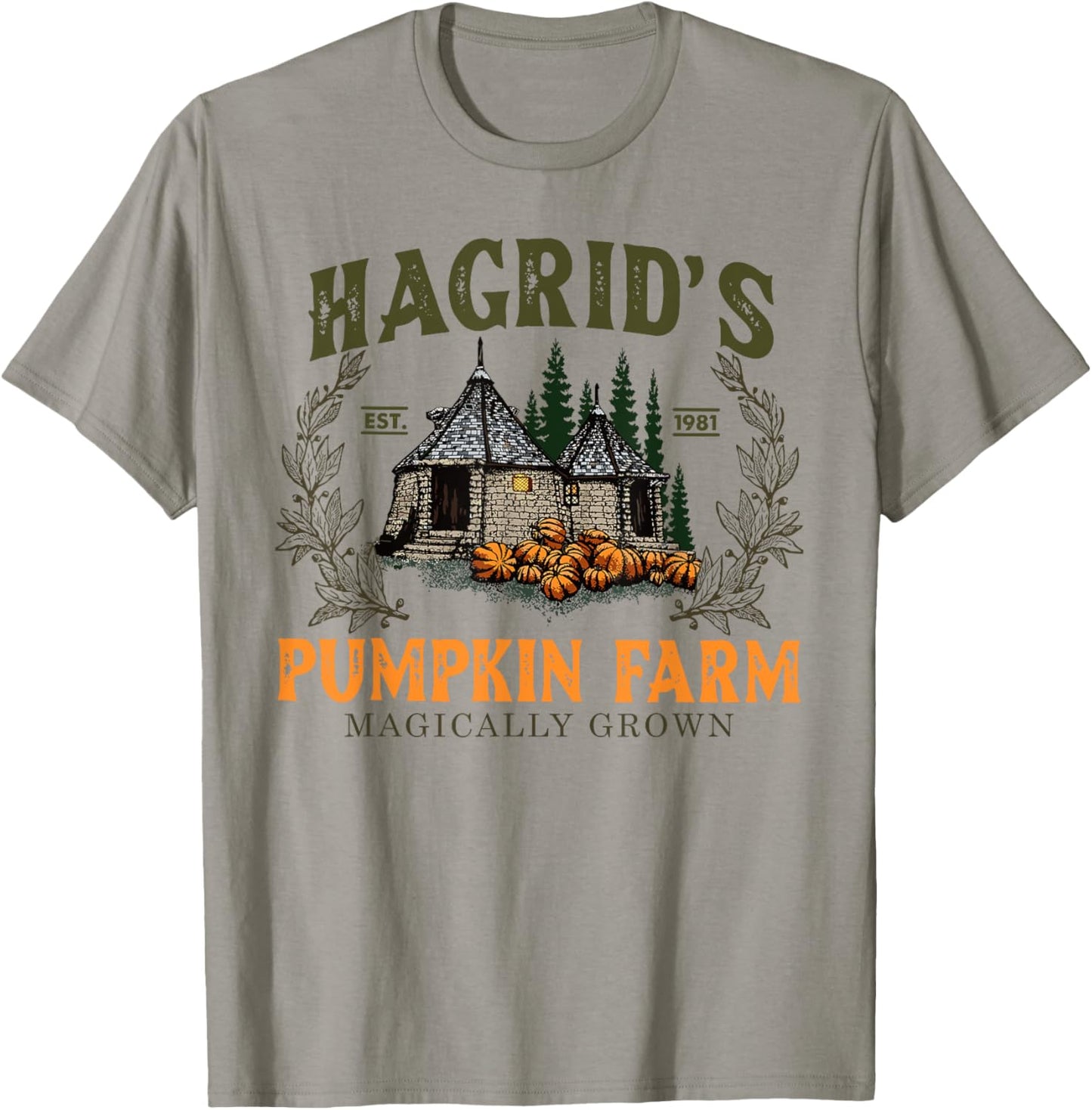 Hagrids Pumpkin Farm Magically Grown Halloween Spooky Season T-Shirt - T-Shirt | Sand